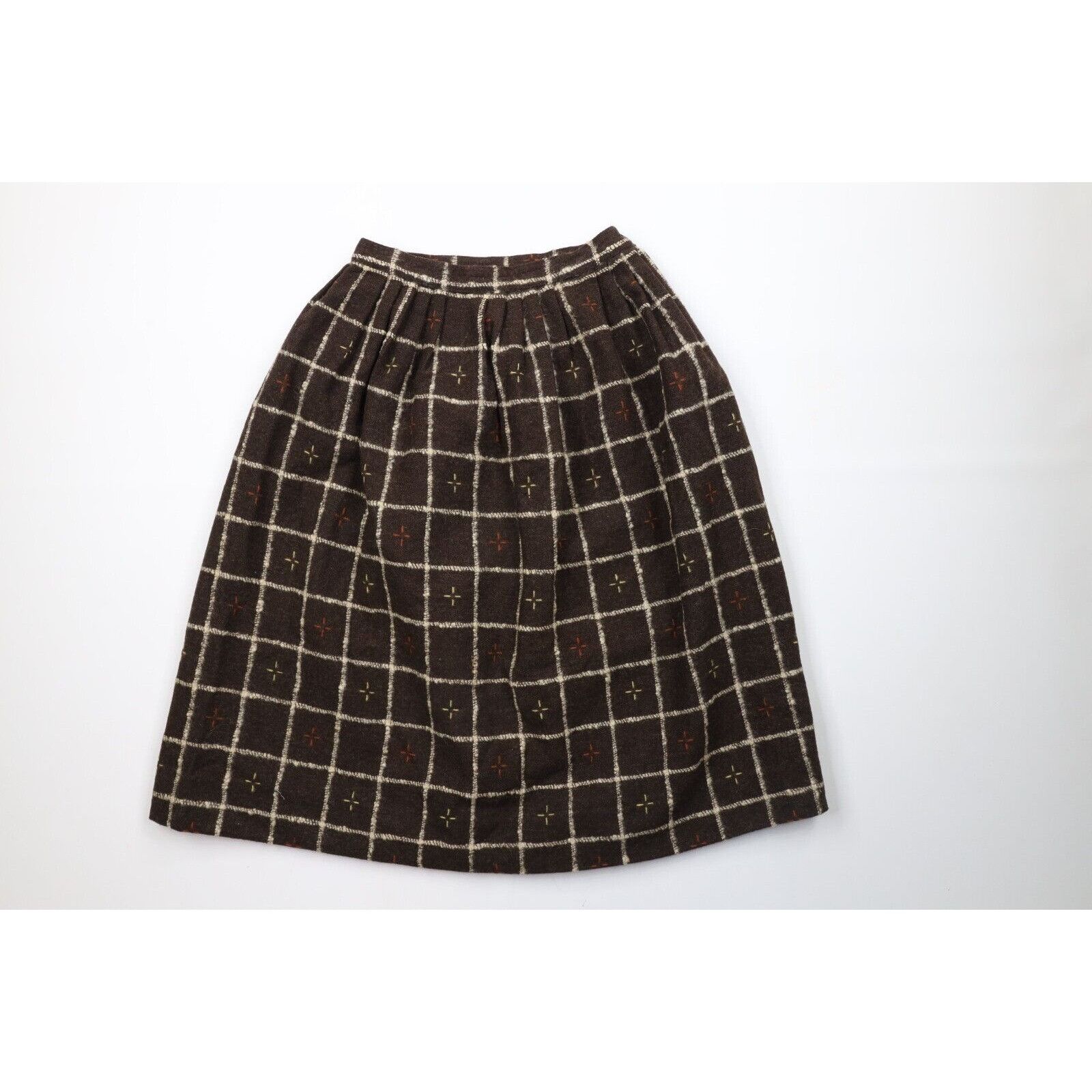 Vintage Vintage 50s 60s Mid Century Modern MCM Tweed Skirt Size 24" / US 00 / IT 34 - 1 Thumbnail