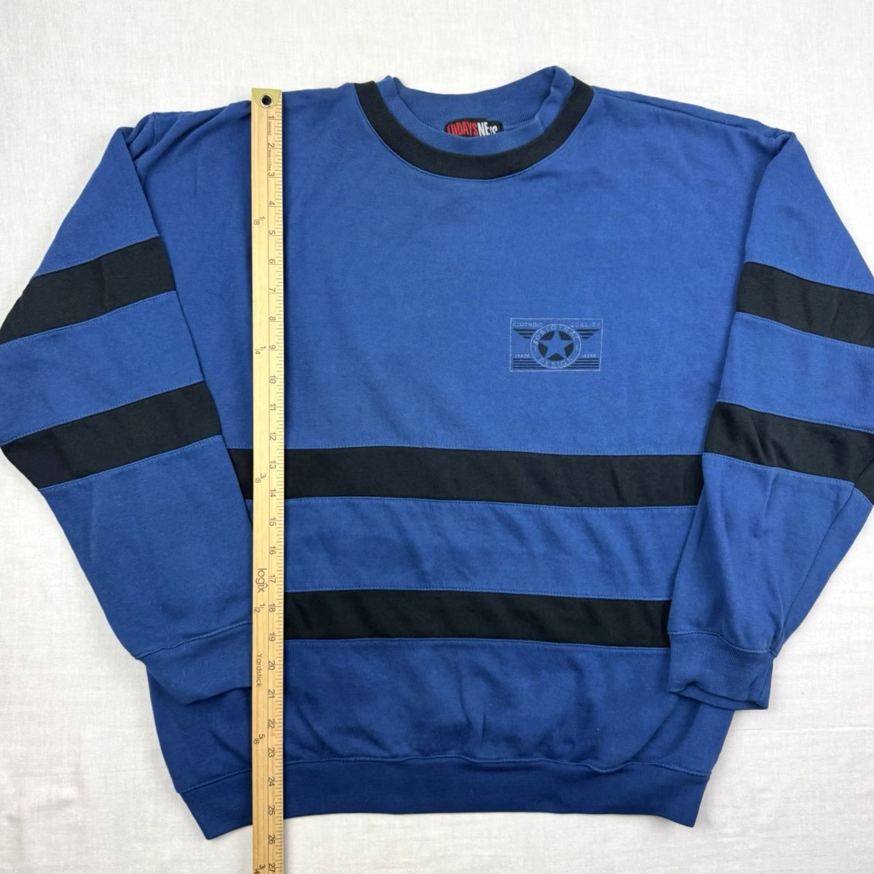 Vintage VINTAGE Today’s News Sweatshirt Adult Large Pullover 1980s Cut And Sew Crewneck Size US L / EU 52-54 / 3 - 7 Thumbnail