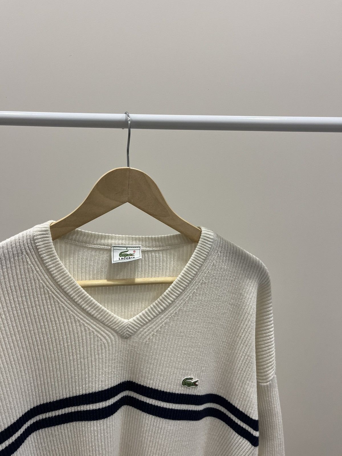 Lacoste 💥90’s Rare❗️Vintage Lacoste Sweater Crew Neck Hevy Knit Size US L / EU 52-54 / 3 - 2 Thumbnail