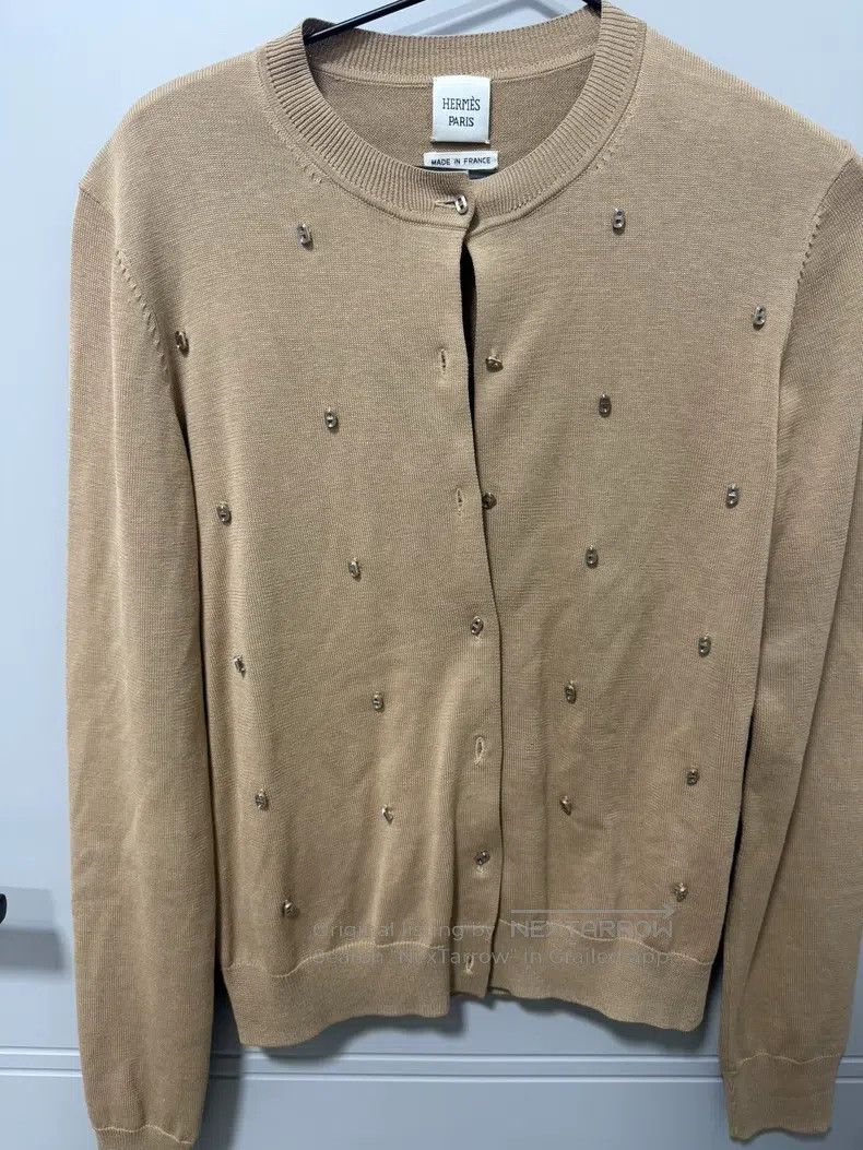 Hermes Hermes Classic camel-colored knit cardigan Size XS / US 0-2 / IT 36-38 - 1 Thumbnail