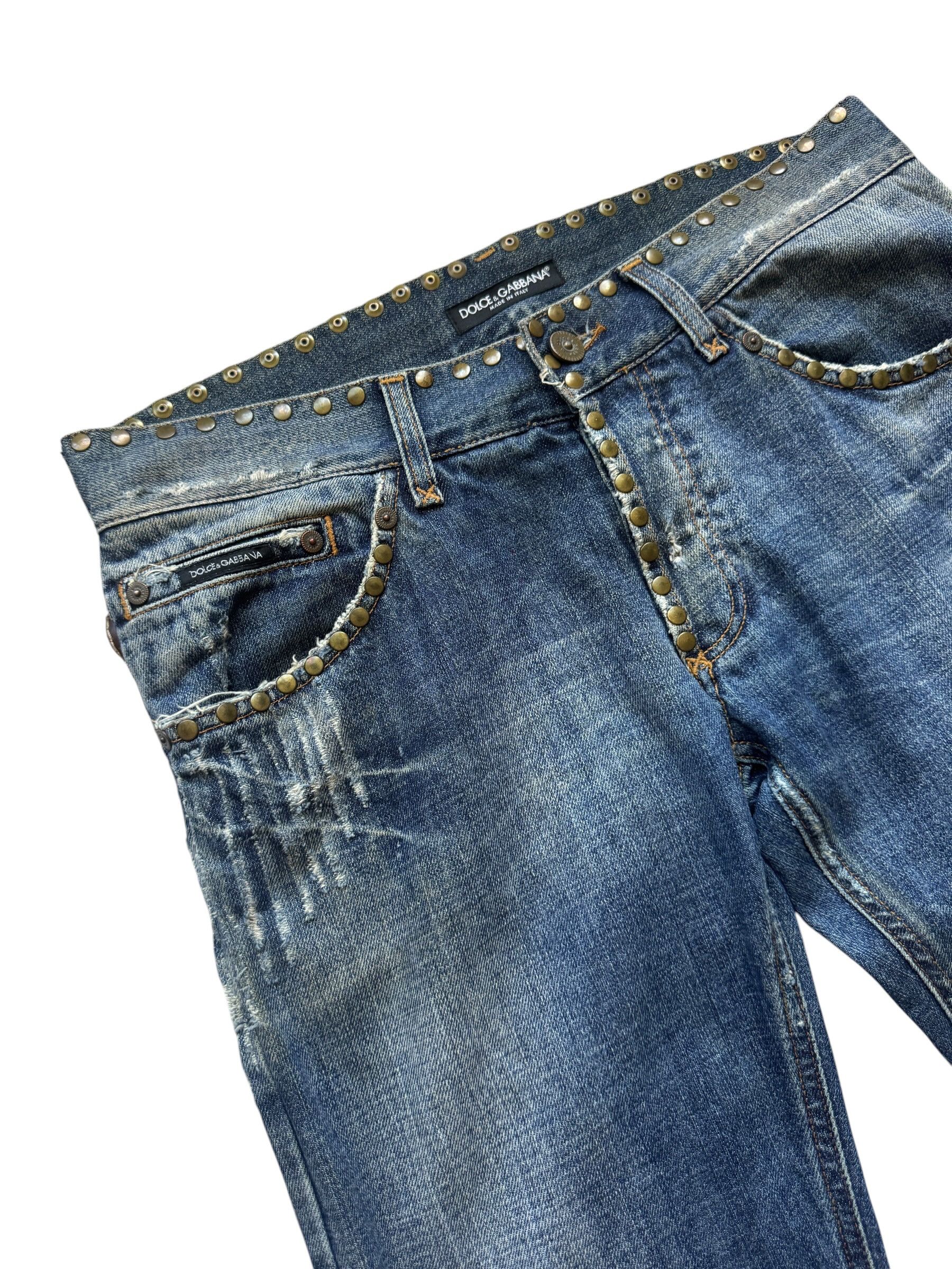 Dolce & Gabbana Dolce & Gabbana RUNWAY SS05 Look 20/76 Studded Jeans W34/L32 Size US 34 / EU 50 - 6 Thumbnail