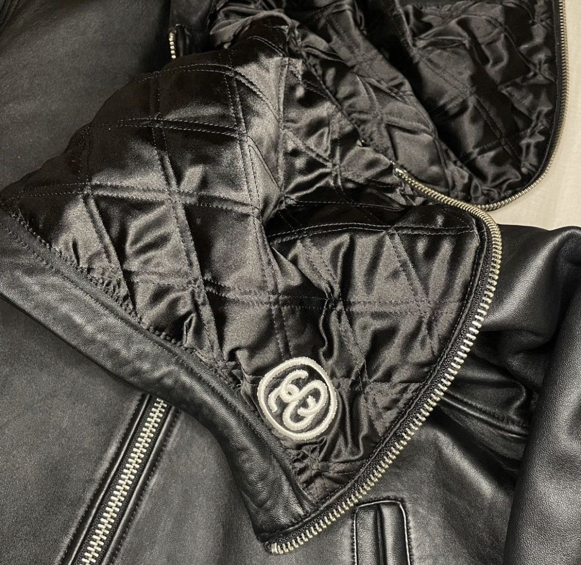 Stussy STEAL!! Stussy Real Lamb Leather/ Bomber Jacket Size US L / EU 52-54 / 3 - 7 Thumbnail