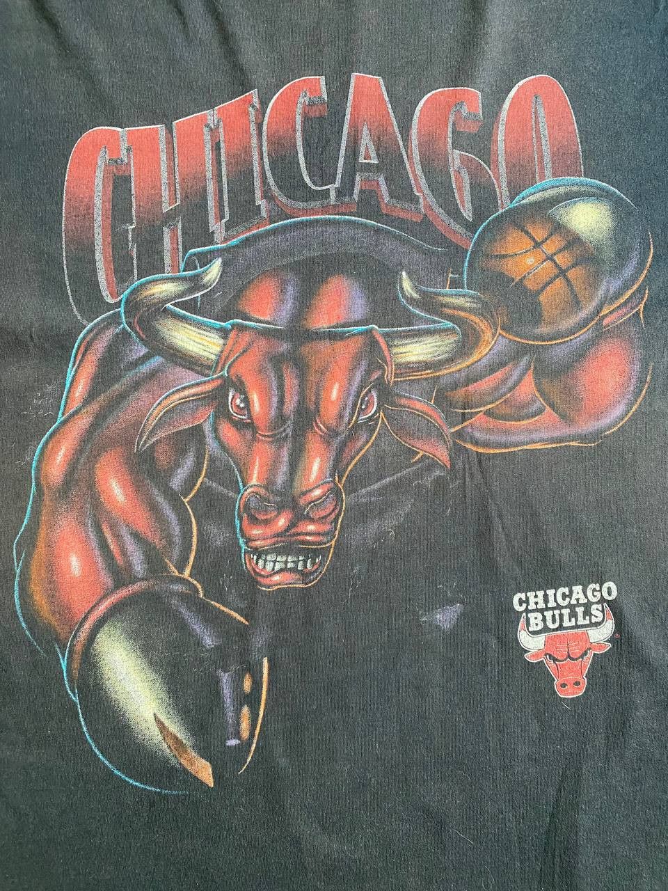 Nutmeg Vintage 1993 Nutmeg Chicago Bulls NBA T Shirt Size US XL / EU 56 / 4 - 2 Thumbnail