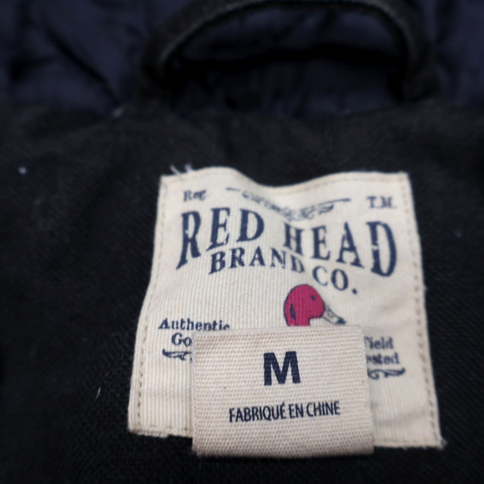Vintage RedHead Mens Medium Black Canvas Jacket Quilted Lined Hooded Rugged Chore Size US M / EU 48-50 / 2 - 7 Thumbnail