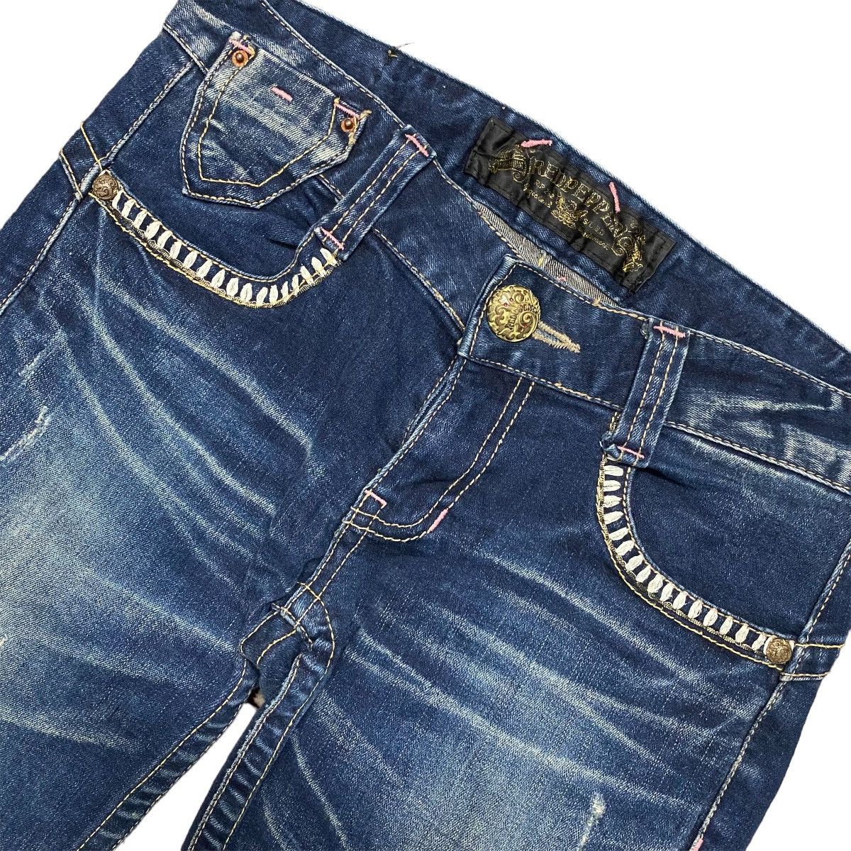If Six Was Nine Red Pepper Skull Womens Jeans Size 27" / US 4 / IT 40 - 4 Thumbnail