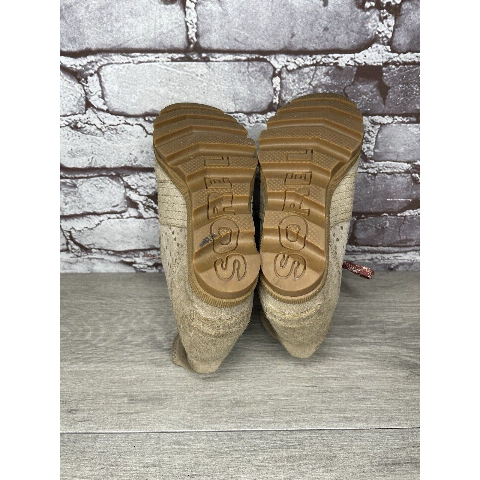 SOREL SOREL Joan of Arctic Wedge II Soft Taupe Suede Winter Lace U Size US 4 / IT 34 - 22 Thumbnail