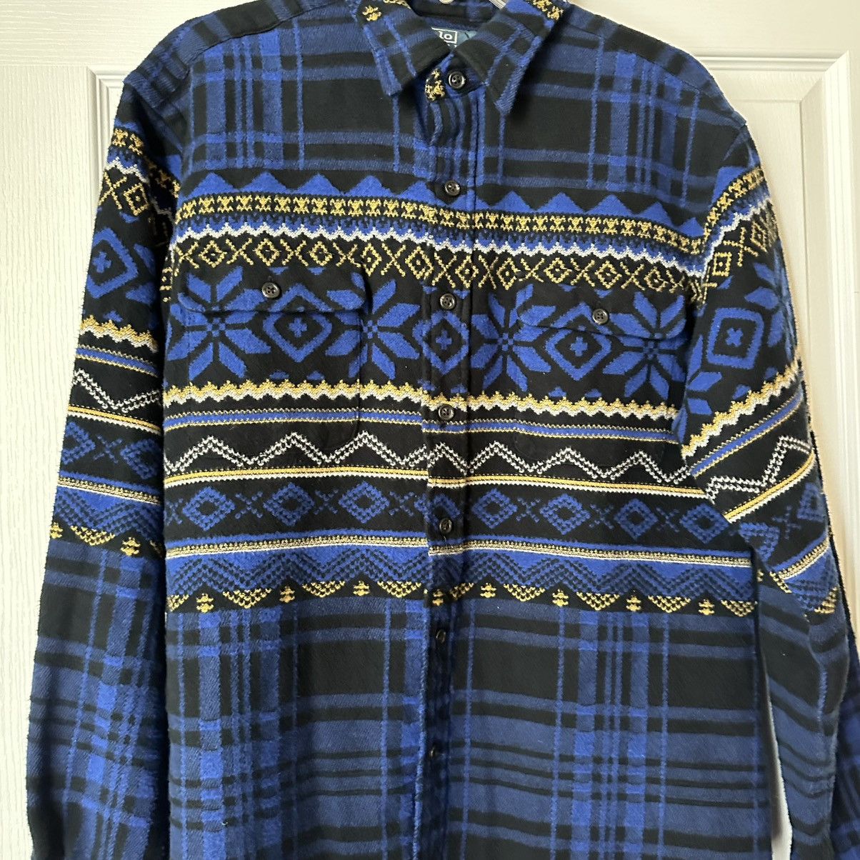 Polo Ralph Lauren × Vintage Polo Ralph Lauren Snowflake Large Flannel Shirt Vintage Size US L / EU 52-54 / 3 - 4 Thumbnail