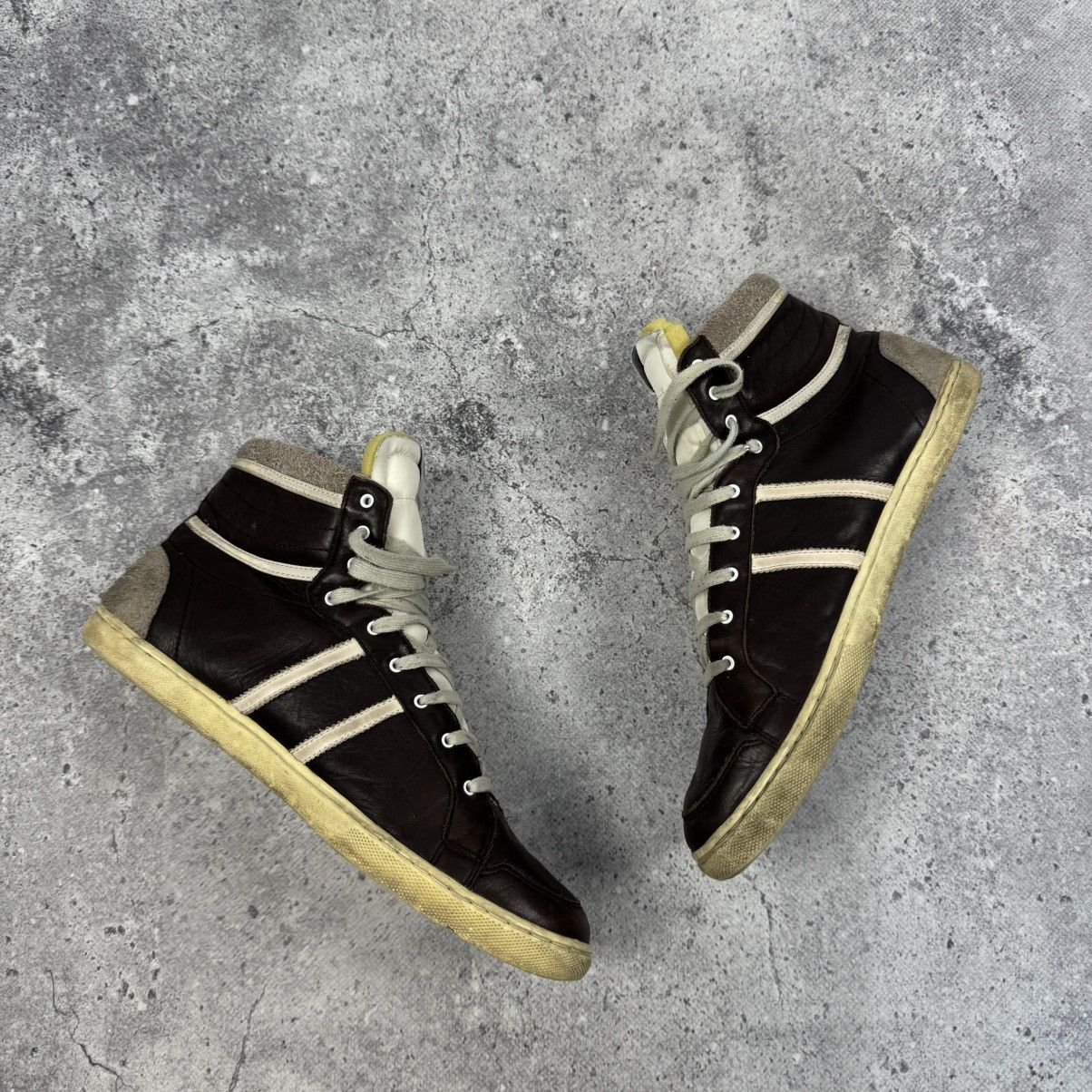 Dolce & Gabbana Dolce & Gabbana Hi Top Leather Sneakers Rare D&G Logo Size US 10 / EU 43 - 3 Thumbnail