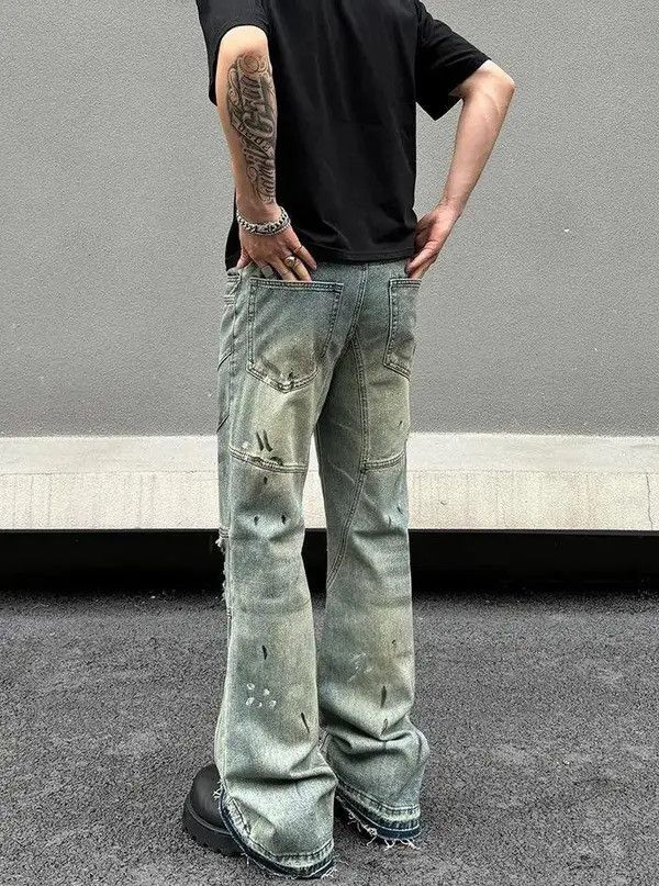 VIBE Paint Splatter Distressed Stacked Denim Jeans Size US 30 / EU 46 - 7 Thumbnail