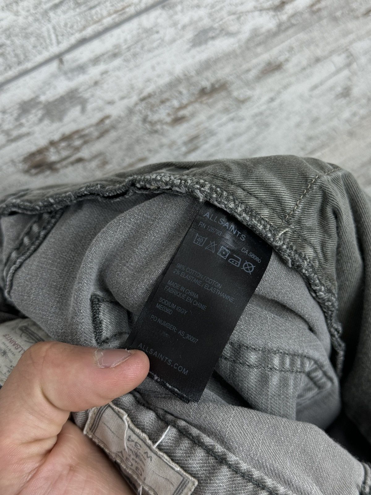 Allsaints × Japanese Brand Mens Vintage AllSaints Sodium Iggy jeans denim pants grey Size US 34 / EU 50 - 17 Thumbnail