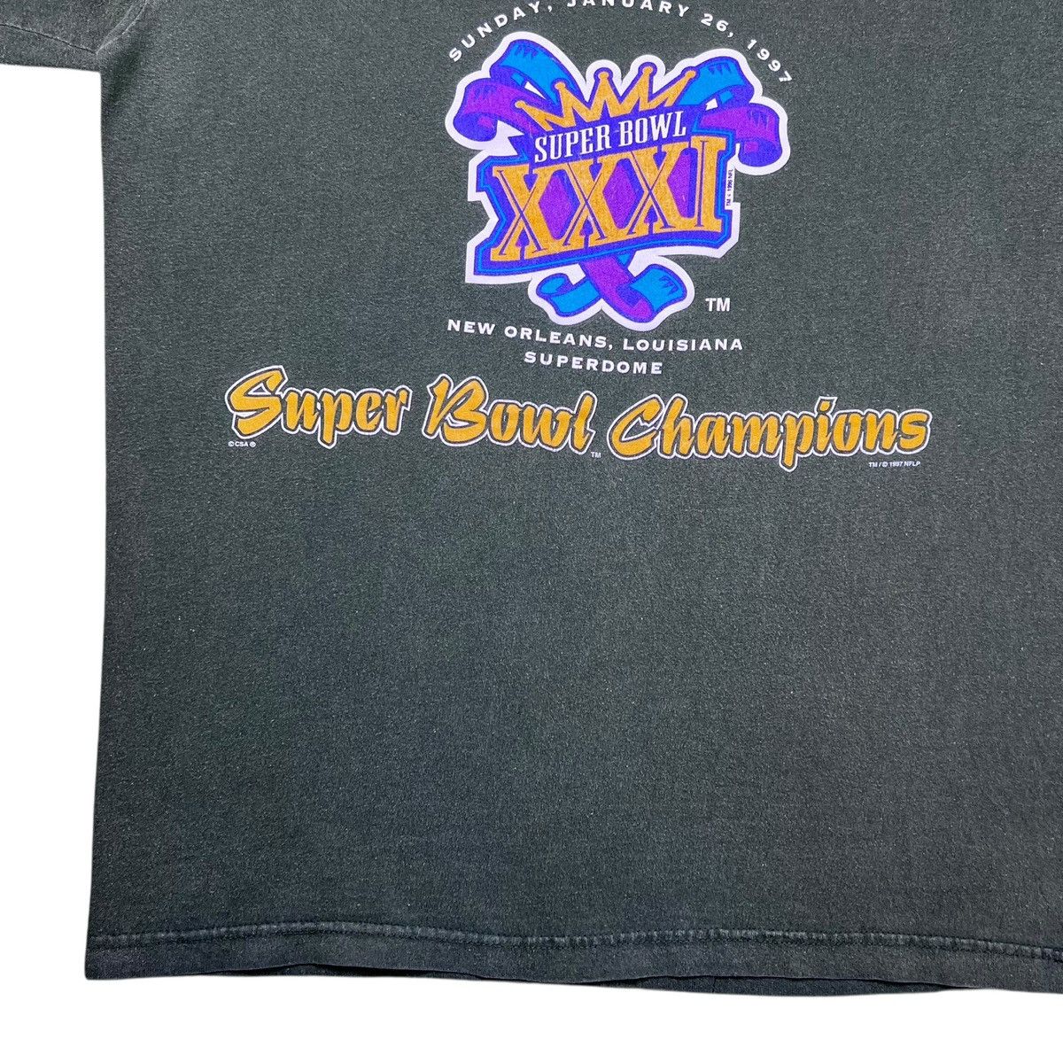 NFL Vtg 1997 NFL Green Bay Packers Super Bowl Champions T-Shirt Size US L / EU 52-54 / 3 - 9 Thumbnail