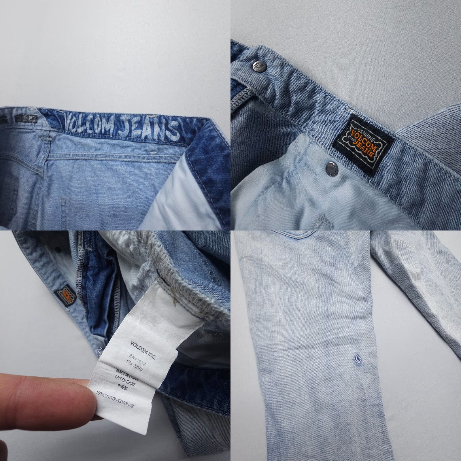 Volcom Volcom Jeans Boyfriend Slim Stoned Distressed Light Blue 32in Inseam 5 Juniors Size 5 USA Logo Crop 5-Pocket Denim Size 27" / US 4 / IT 40 - 8 Thumbnail