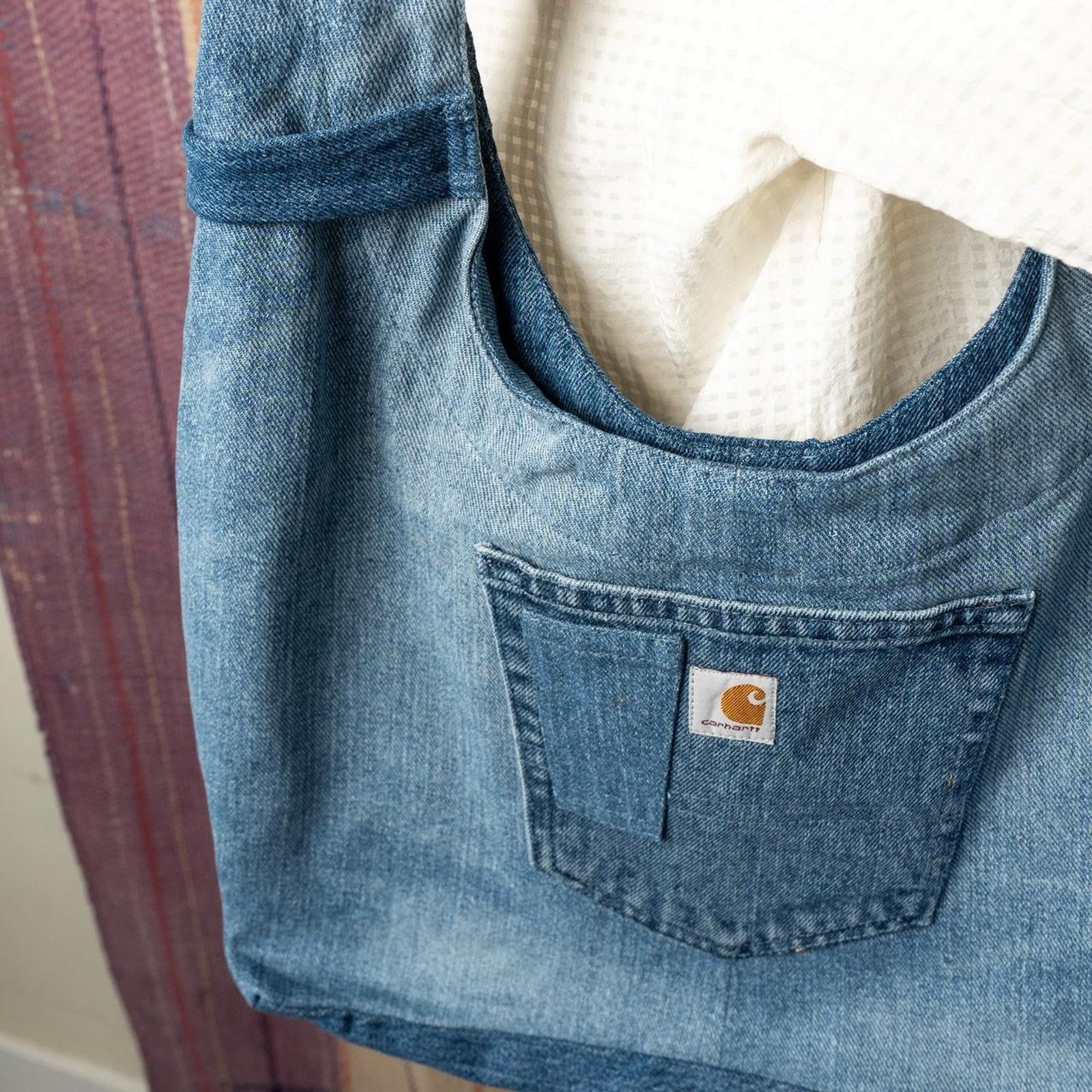 Carhartt Custom Upcycled Carhartt Hobo Bag | Upcycled shoulder bag Size ONE SIZE - 2 Thumbnail