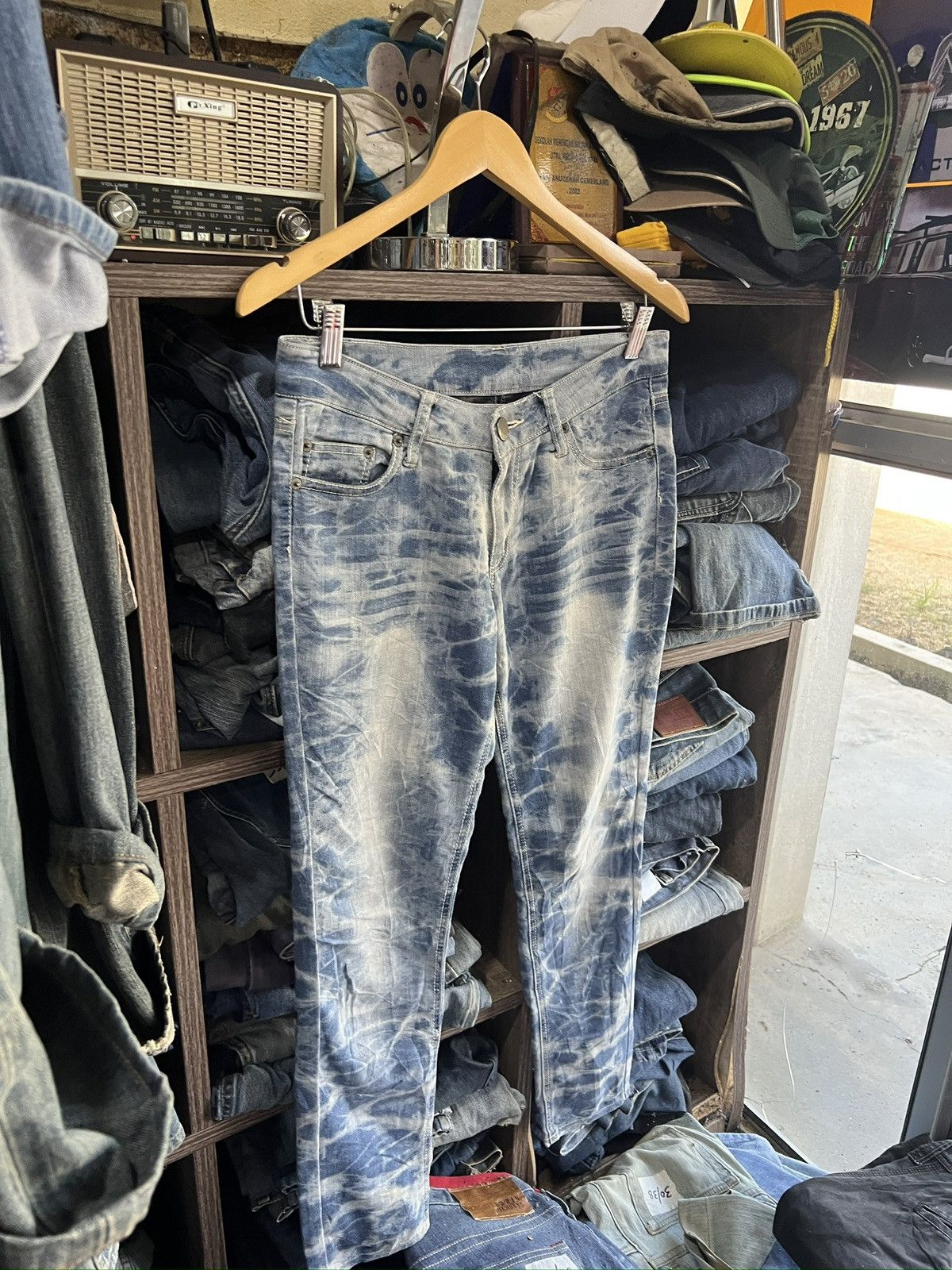 Japanese Brand 🔥Back & Forth Color Bleach Stretchable Denim Size 30" / US 8 / IT 44 - 3 Thumbnail