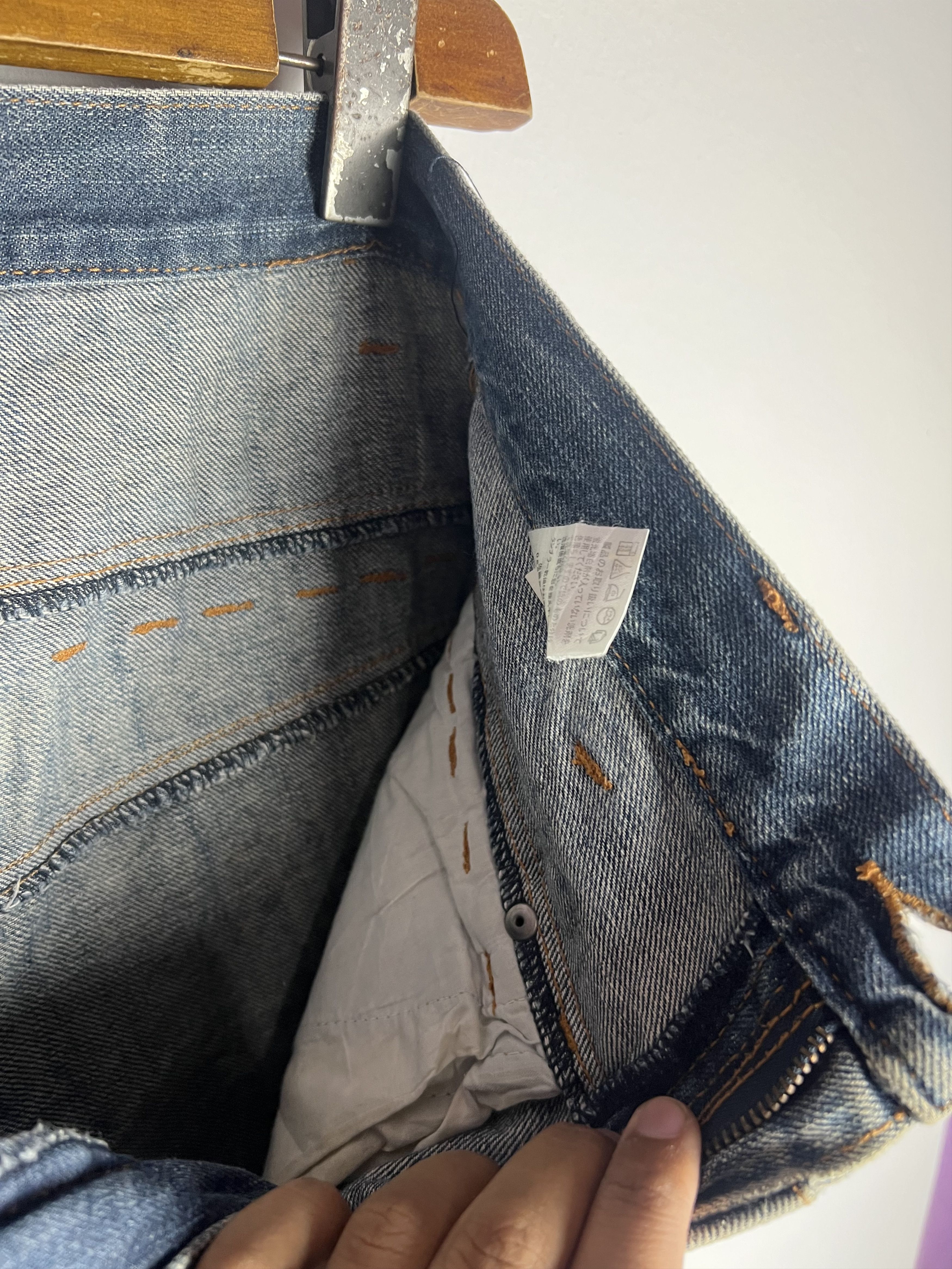 Unsound Rags Nylaus Double Waist Distressed Clawmark Denim Jeans Size US 30 / EU 46 - 15 Thumbnail