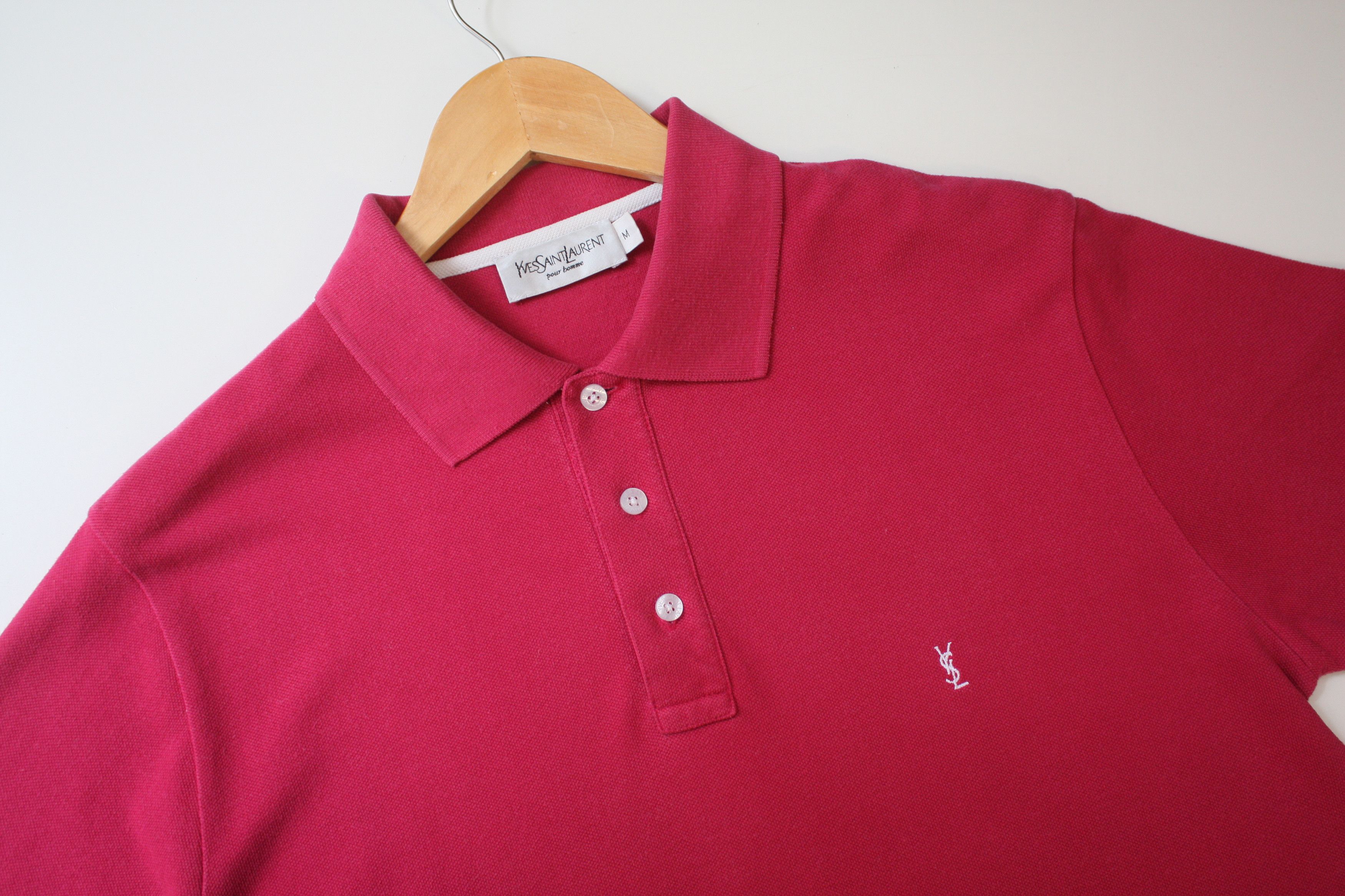 Yves Saint Laurent Yves Saint Laurent Vintage Crimson Polo Men's Medium Size US M / EU 48-50 / 2 - 4 Thumbnail