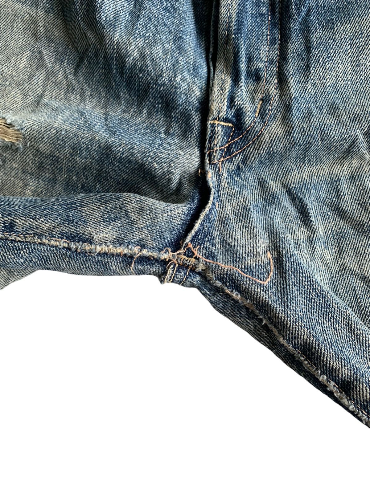 Japanese Brand × Vintage Omnigod Damage Rare Selvedge Distressed Denim☠️ Size US 32 / EU 48 - 20 Thumbnail