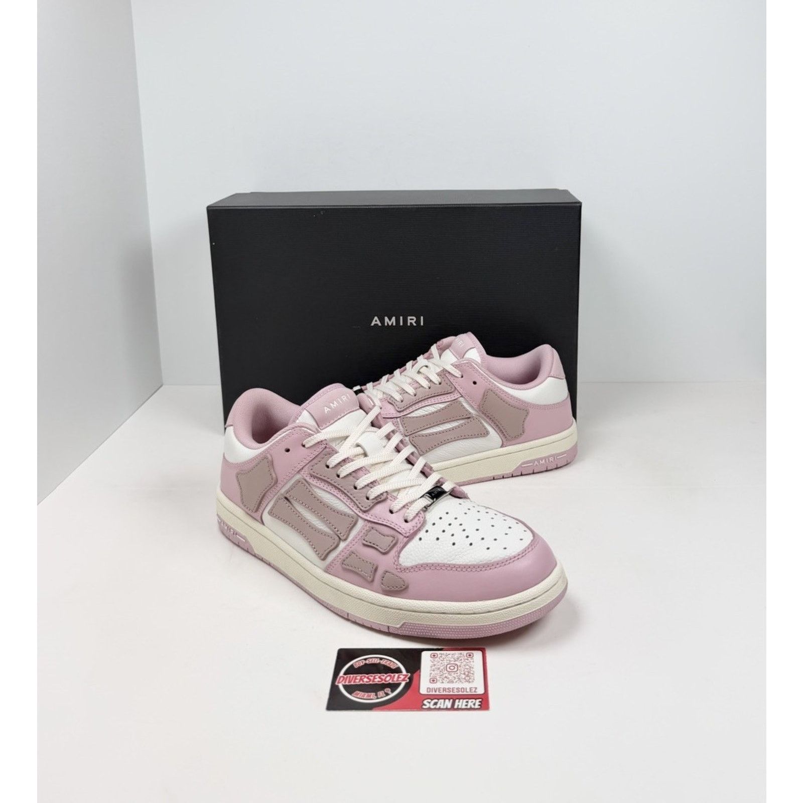 Amiri Size 42EU/9US - Amiri Skel Top Low Pink White Size US 9 / EU 42 - 1 Thumbnail