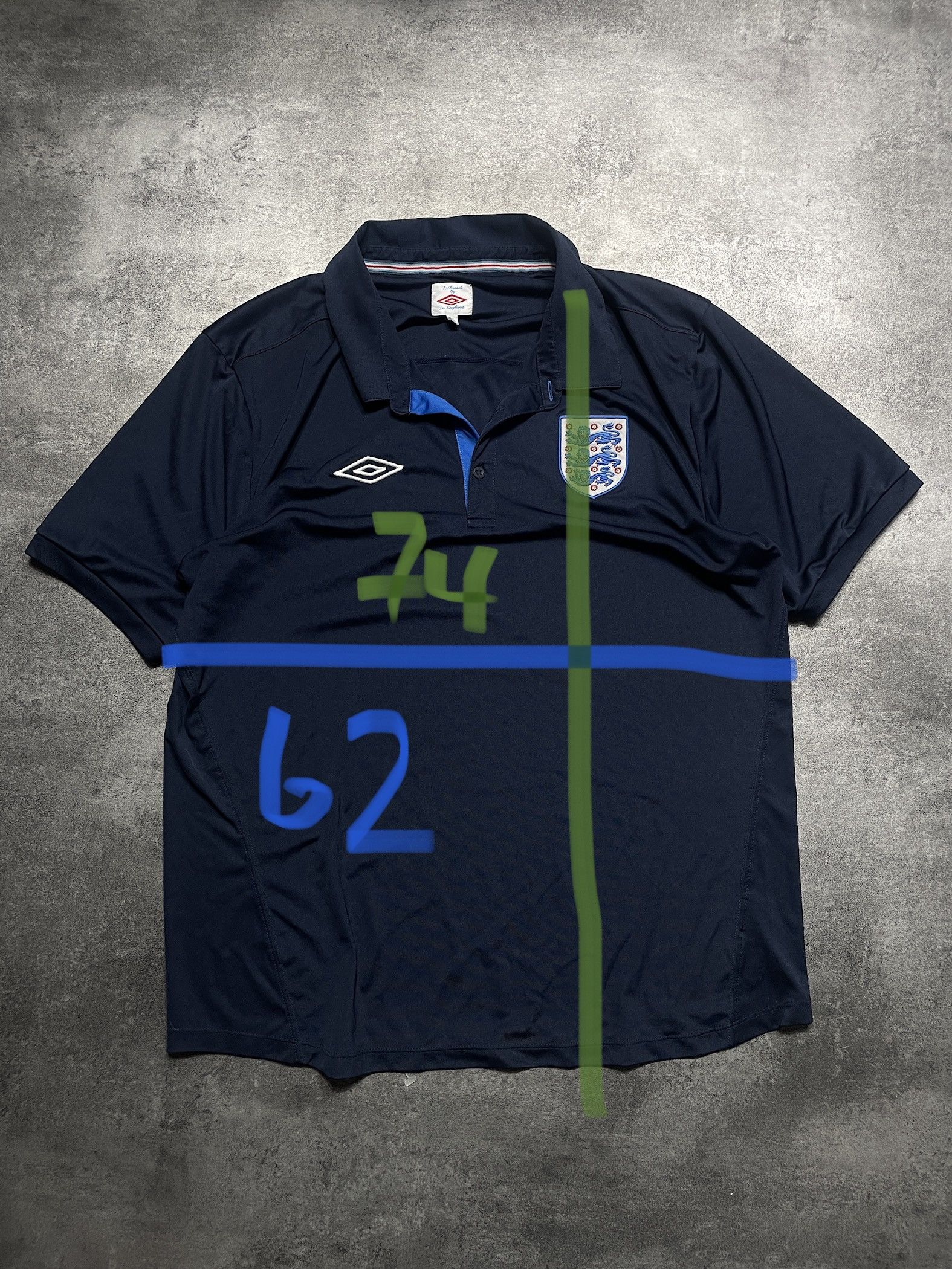 Umbro × Vintage 🔥RARE🔥Umbro England Three Lions Vintage Y2K Polo T-Shirt Size US XL / EU 56 / 4 - 11 Thumbnail