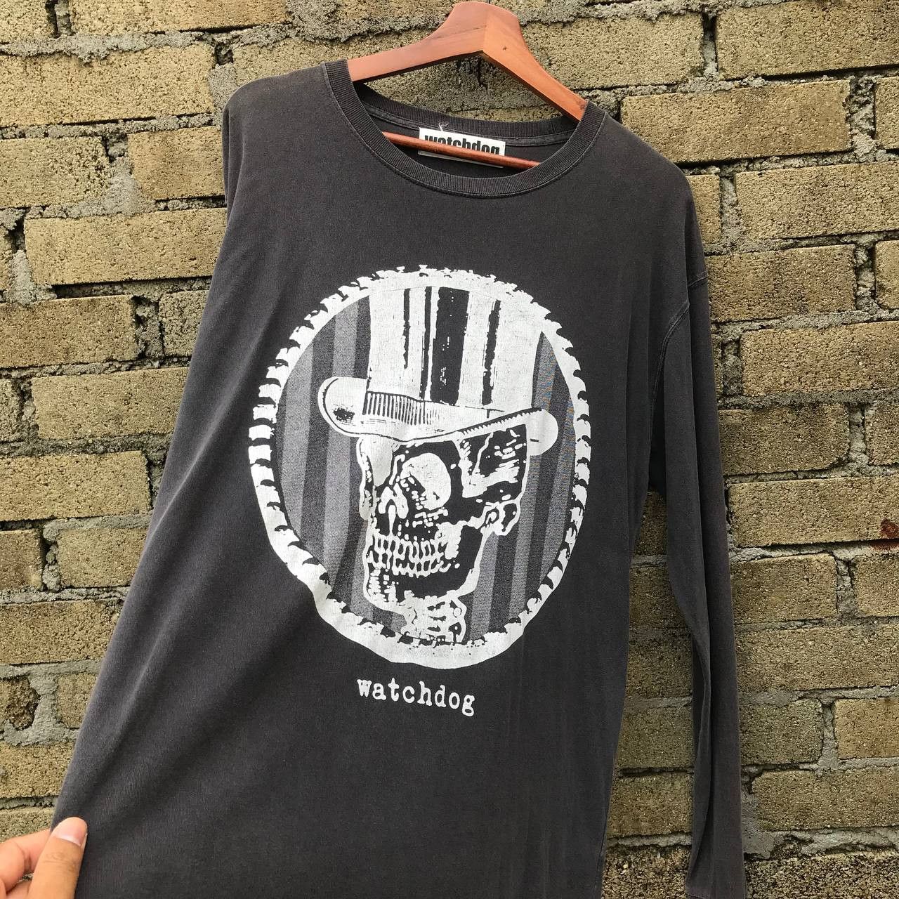 Japanese Brand × Vintage RARE VINTAGE WATCHDOG JAPAN FADED BLACK SHIRT Size US L / EU 52-54 / 3 - 1 Thumbnail