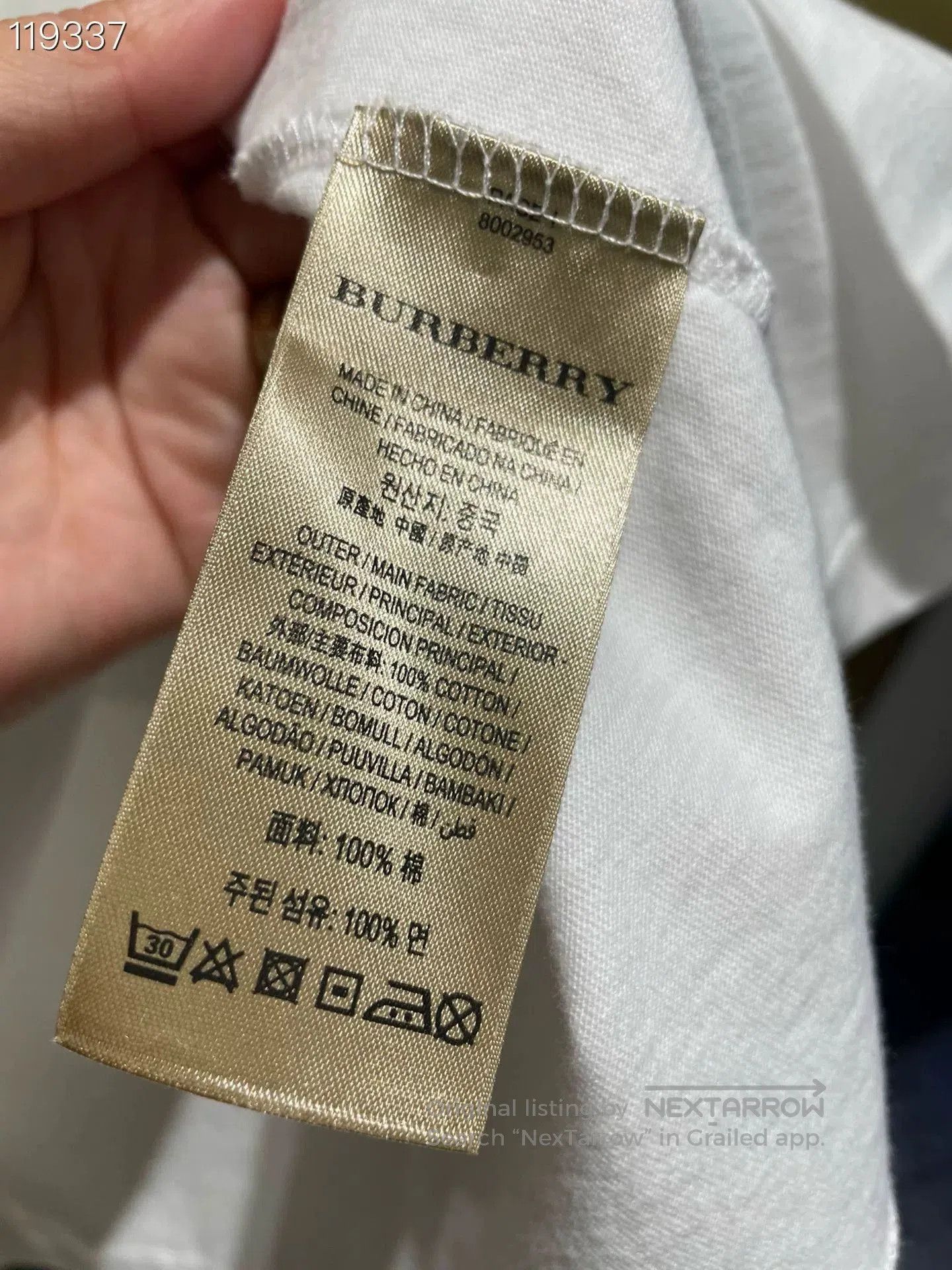 Burberry Burberry Unisex White T. Size US L / EU 52-54 / 3 - 4 Thumbnail