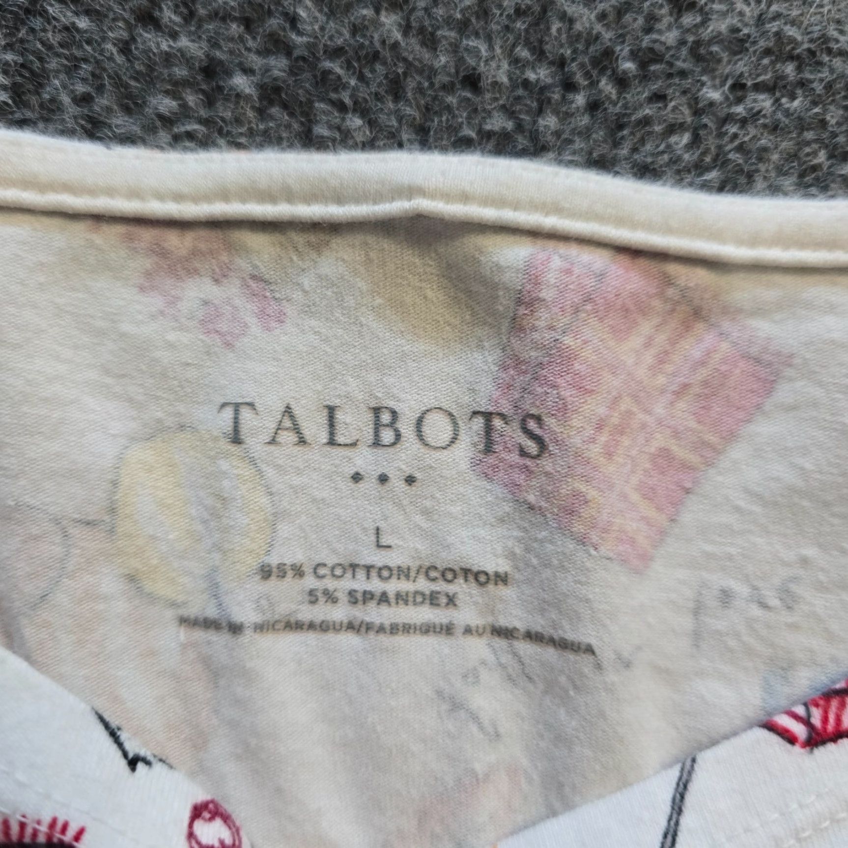 Talbots Talbots Top Womens Large White Pumpkins Fall Boat Neck 3/4 Sleeve Stretch Casual Shirt Ladies L White Pumpkin Geometric Knit Cotton Vintage: No Size L / US 10 / IT 46 - 4 Thumbnail