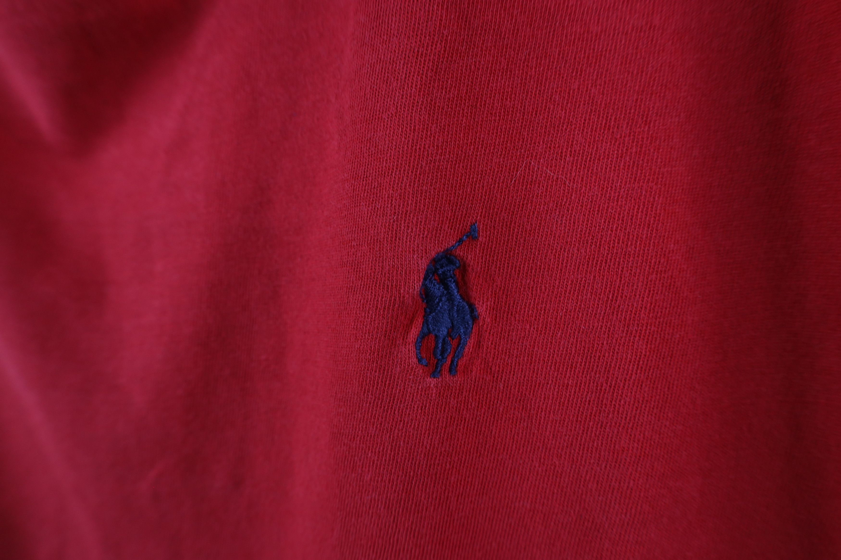 Ralph Lauren × Vintage Vintage 90s Ralph Lauren Short Sleeve T-Shirt Red Cotton USA Size US L / EU 52-54 / 3 - 4 Thumbnail