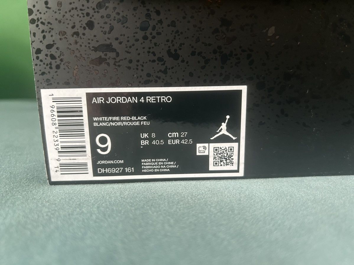 Jordan Brand Nike Air Jordan 4 Red Cement 2023 Size US 9 / EU 42 - 6 Thumbnail
