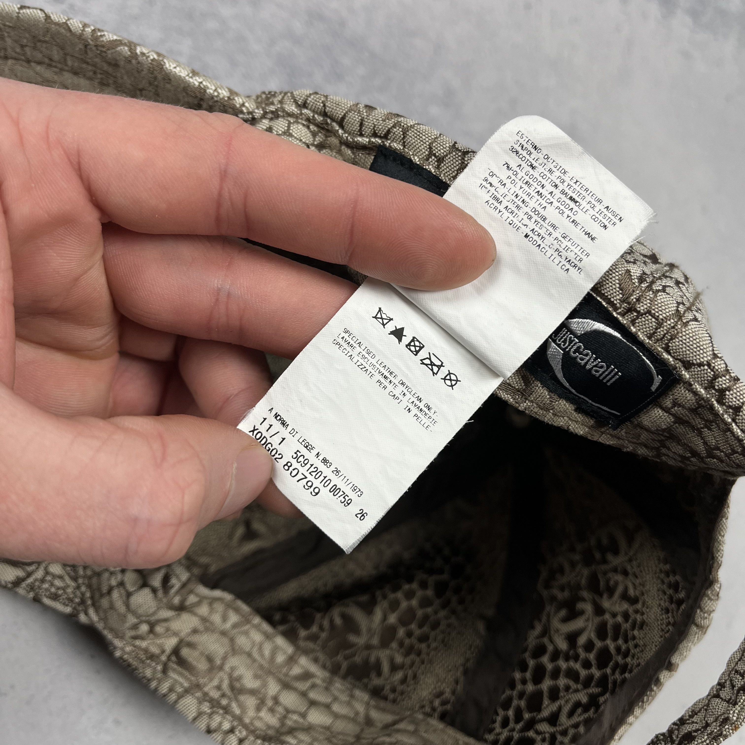Roberto Cavalli Roberto Cavalli Snake Skin Pattern Multilogo Baseball Cap Size ONE SIZE - 9 Thumbnail