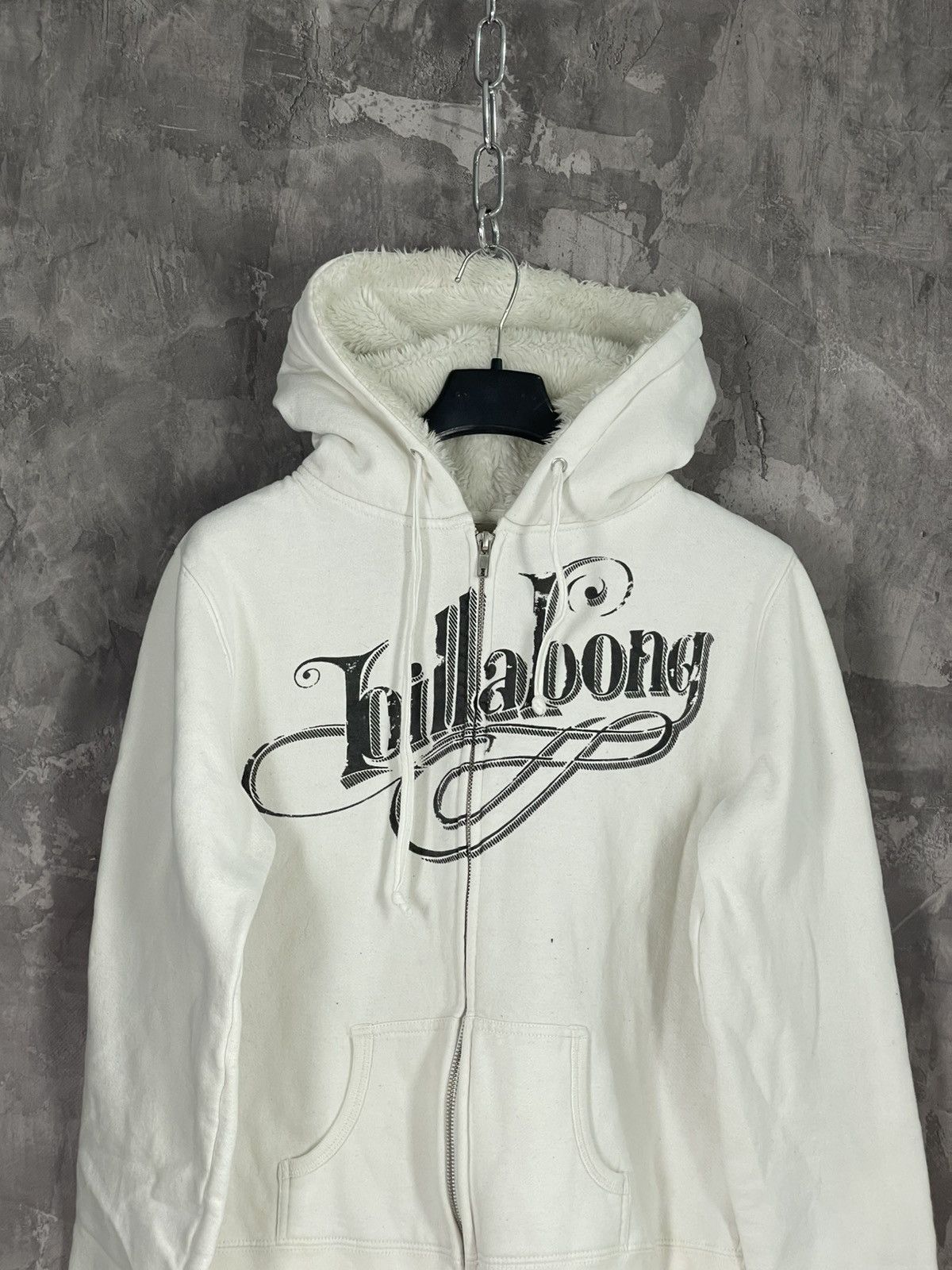 Le Grande Bleu (L.G.B.) Vintage Avant-Garde Full Zip Fur Faux Hooded Sweatshirt Size L / US 10 / IT 46 - 2 Thumbnail
