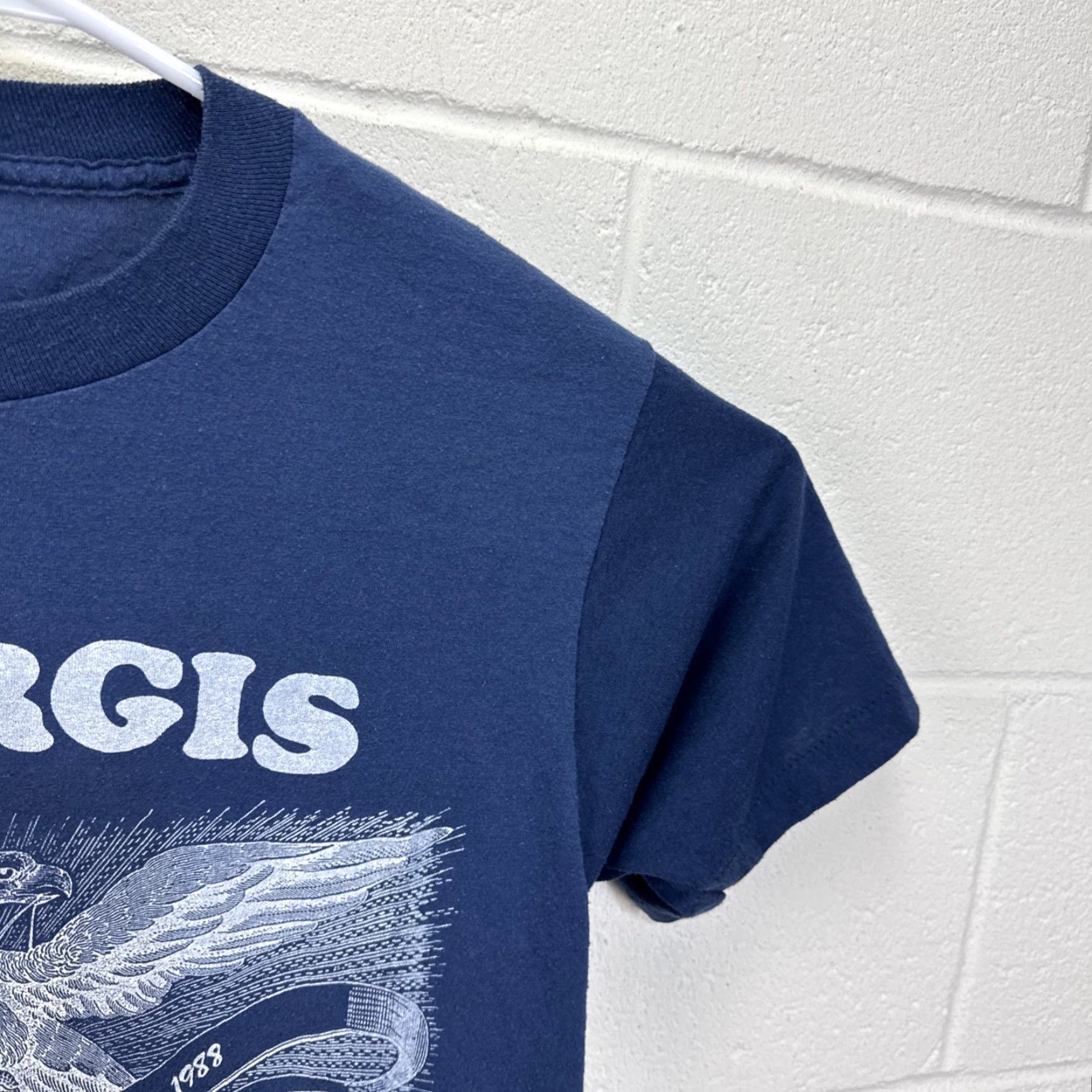 Vintage VINTAGE Sturgis T-shirt 1988 1989 Biker Motorcycle USA Graphic Print Crew Neck Short Sleeve Men M Blue Black Hills 48th Annual Eagle Size US M / EU 48-50 / 2 - 4 Thumbnail