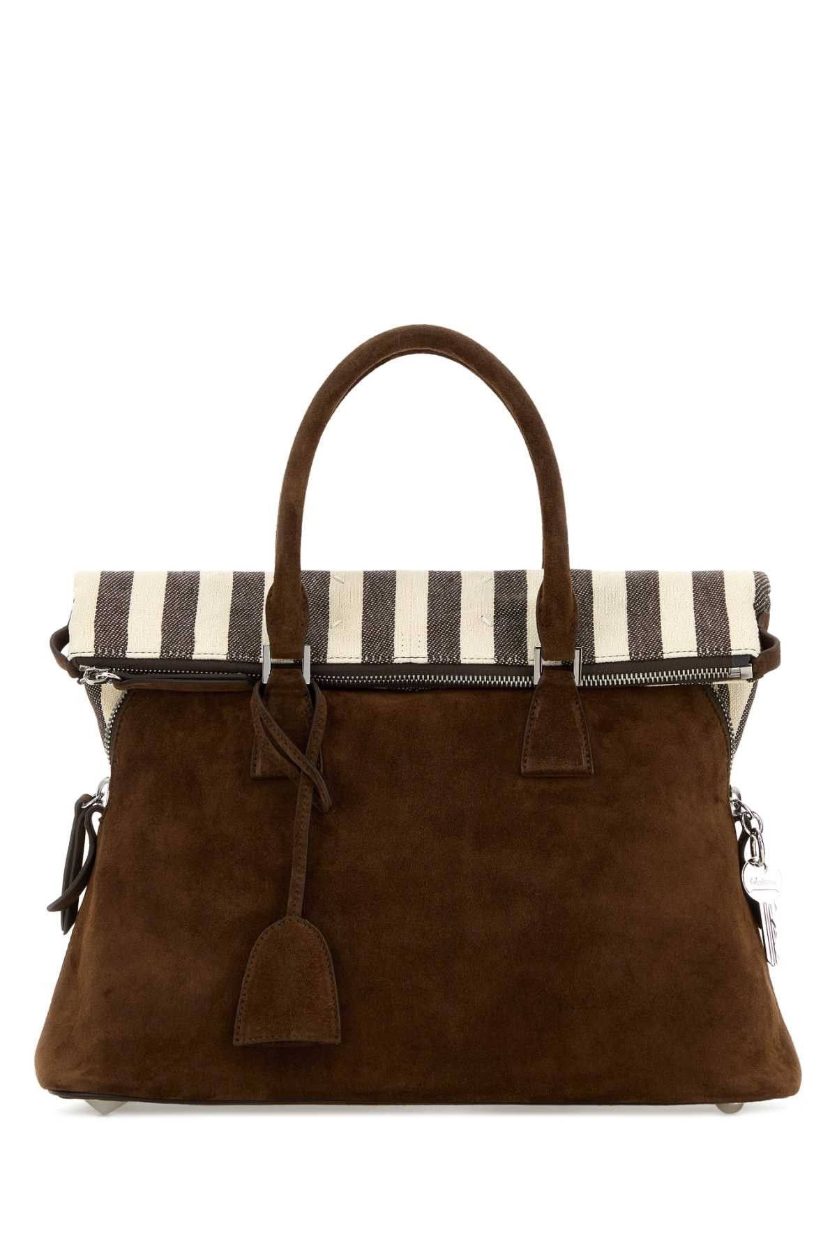 Maison Margiela Brown Suede Medium 5Ac Soft Handbag Size ONE SIZE - 1 Thumbnail