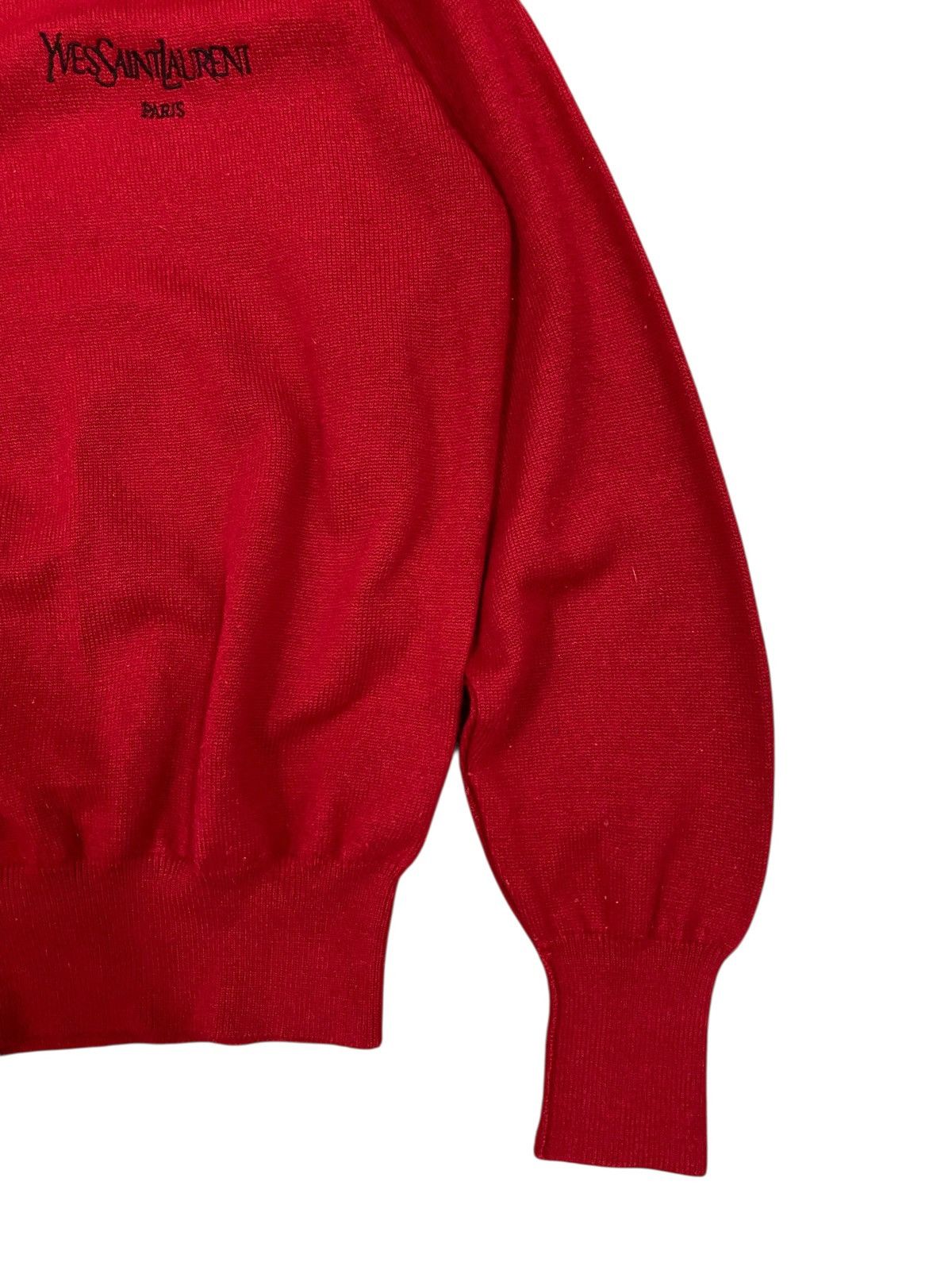 Yves Saint Laurent Vtg Yves Saint Laurent Pour Homme Knitwear Red Size US L / EU 52-54 / 3 - 3 Thumbnail