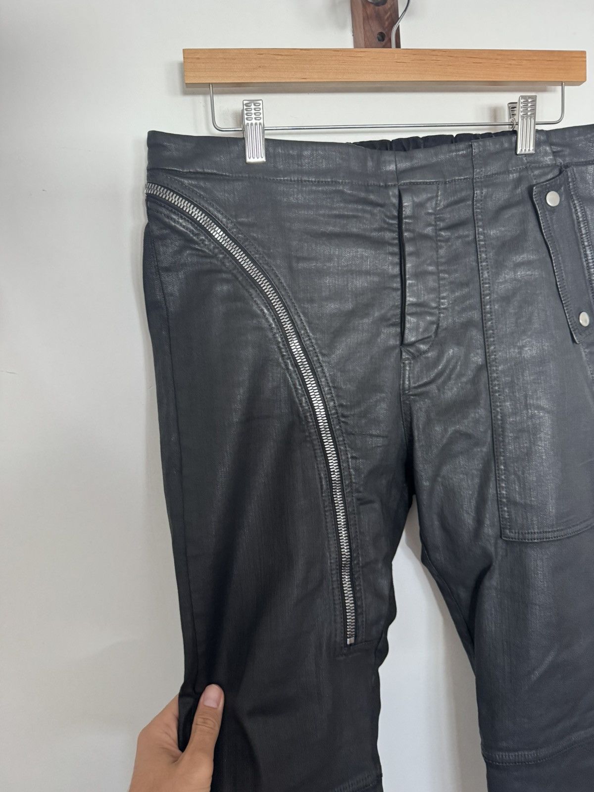 Rick Owens Waxed Aircut Pants Size US 32 / EU 48 - 3 Thumbnail