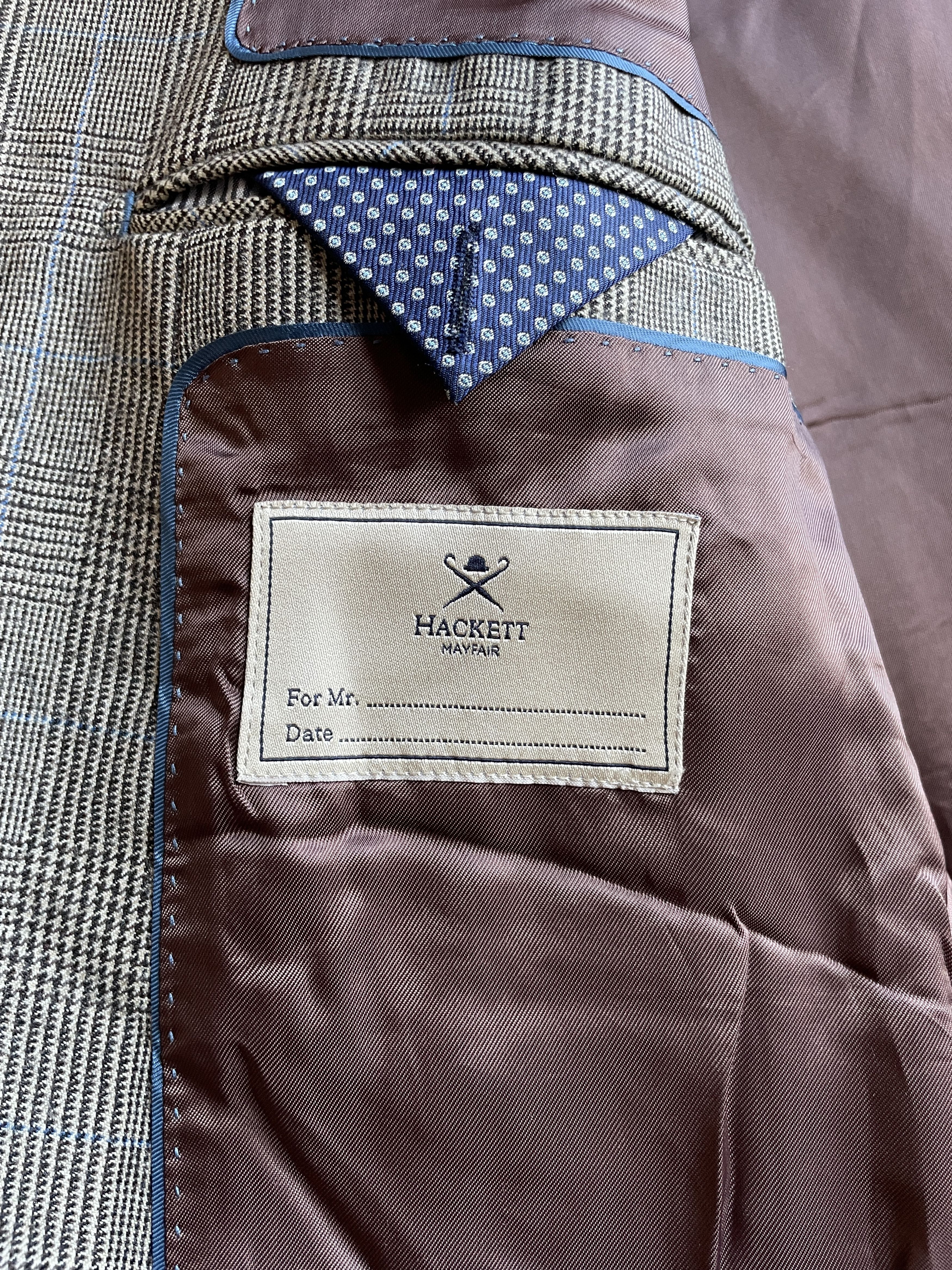 Hackett Hackett Mayfair Classic Pow Windowpane Wool Blazer Size 40R - 8 Thumbnail