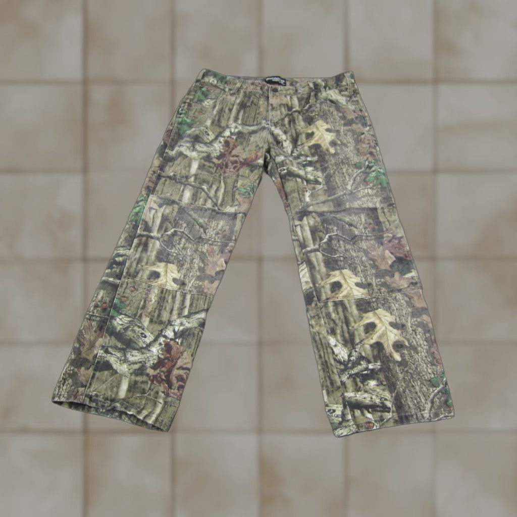 Vintage Break Up Mossy Oak Pants Mens 38x30 Camouflage Camo 90s Cotton Canvas Regular Straight Pocket Brown Green Workwear Casual Mens Size US 38 / EU 54 - 1 Thumbnail