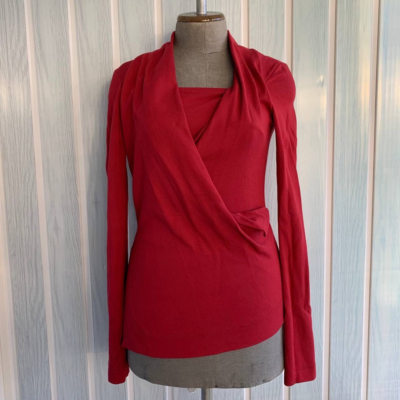Designer × Vivienne Westwood Vivienne Westwood Anglomania Red Asymmetric Wrap Blouse Size S / US 4 / IT 40 - 1 Thumbnail