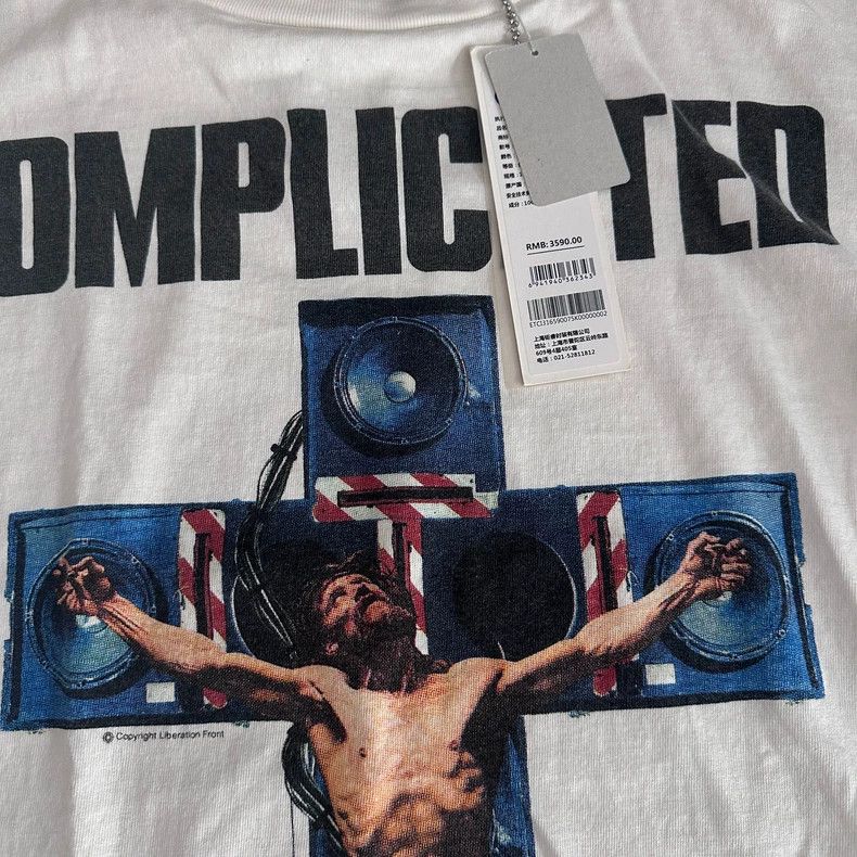 Saint Michael Saint Michael White printed long sleeved shirt Size US L / EU 52-54 / 3 - 3 Thumbnail