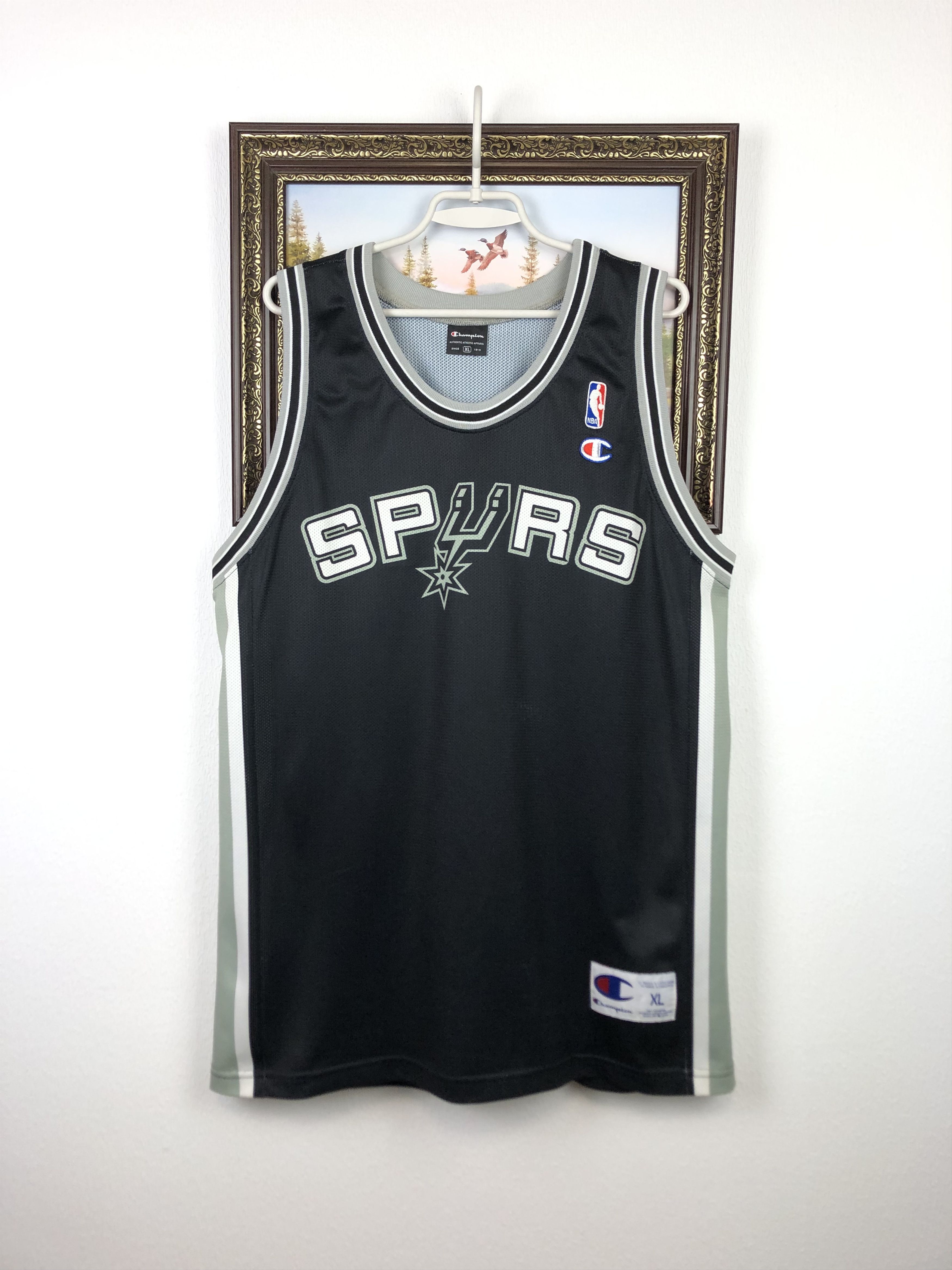 Champion Vintage Champion San Antonio Spurs NBA Jersey Black Shirt Size US XL / EU 56 / 4 - 1 Thumbnail