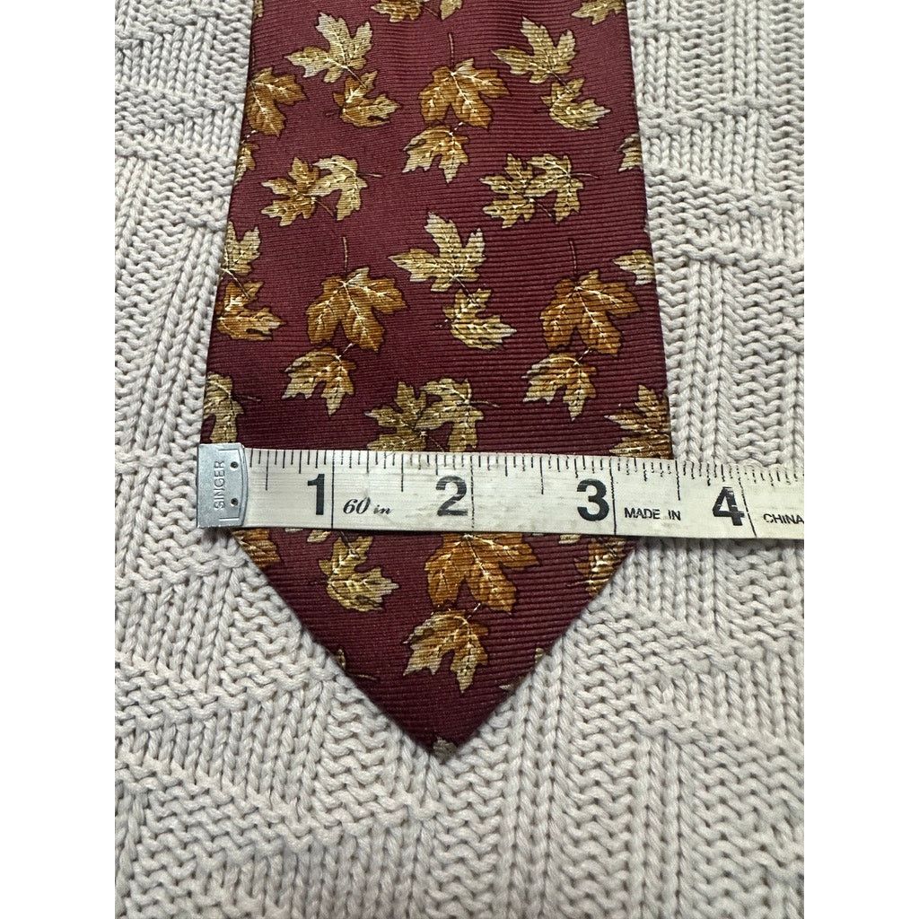 Lands' End Lands End fall leaf motif silk tie Size ONE SIZE - 4 Thumbnail