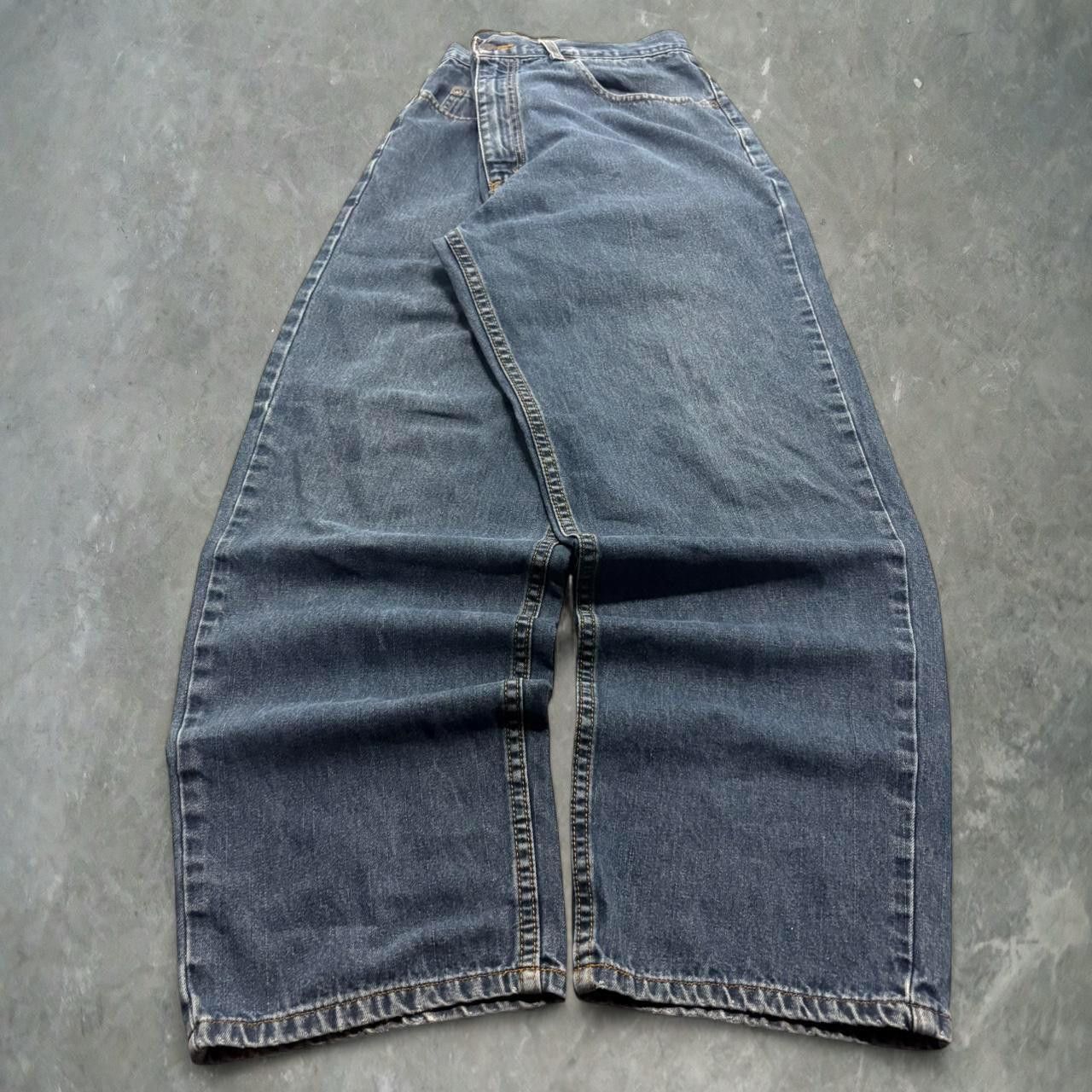 Vintage Crazy Vintage Y2K 2000s Grunge Baggy Skater Style Streetwear Dark Wash Denim Jeans! Size US 36 / EU 52 - 3 Thumbnail