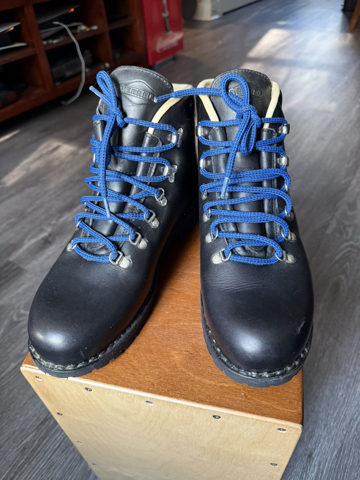 Merrell Merrel Wilderness Black Vintage Hiking Boots Men’s Size 10 Size US 10 / EU 43 - 1 Thumbnail
