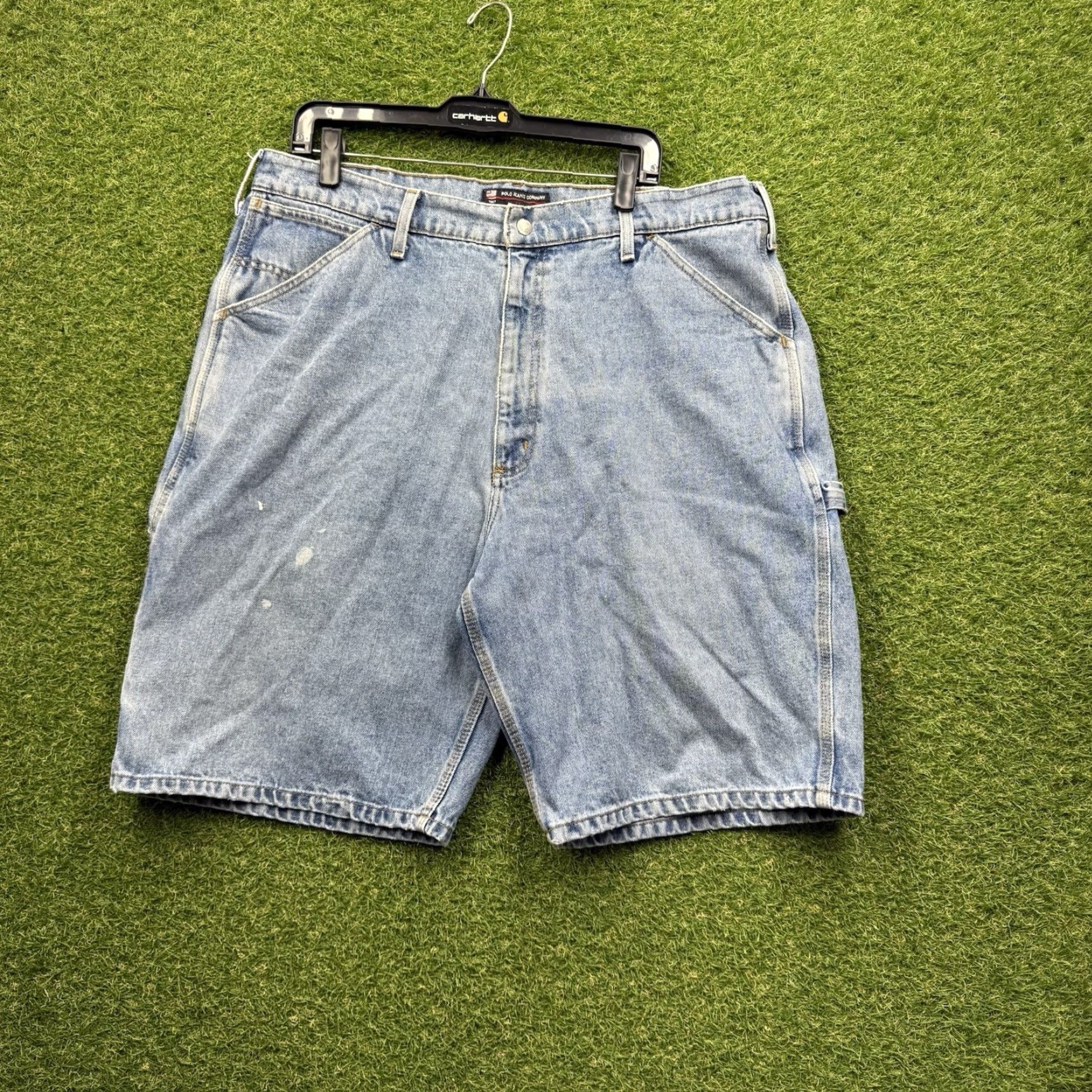 Vintage VINTAGE Polo Jeans Company Denim Shorts Mens 36 Painter Carpenter Baggy Light Wash 2000s Y2K Summer Vintage Mens Size US M / EU 48-50 / 2 - 2 Thumbnail