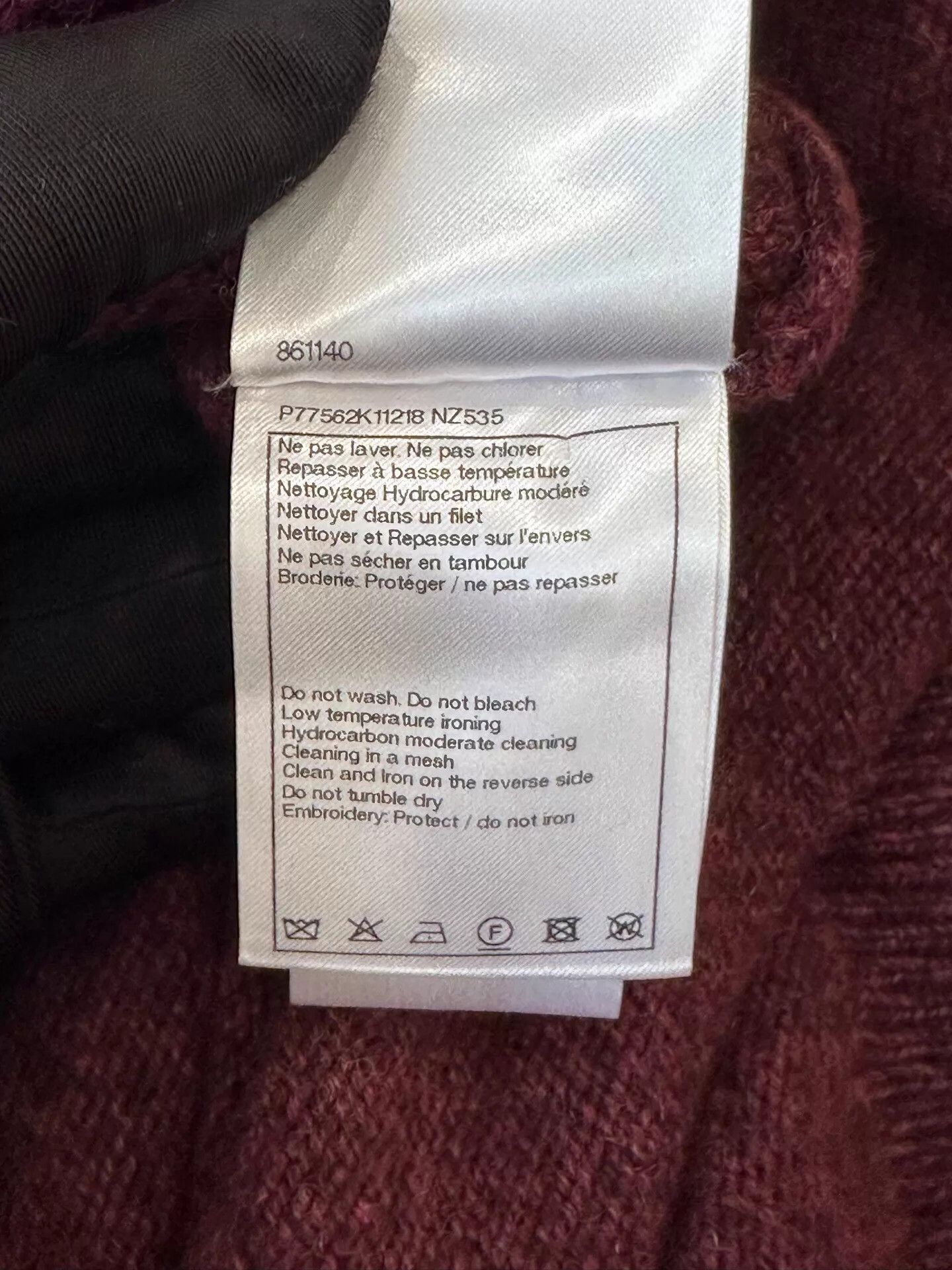 Chanel Chanel Burgundy Side-embroidered CC Guitar Logo Sweater Size M / US 6-8 / IT 42-44 - 8 Thumbnail
