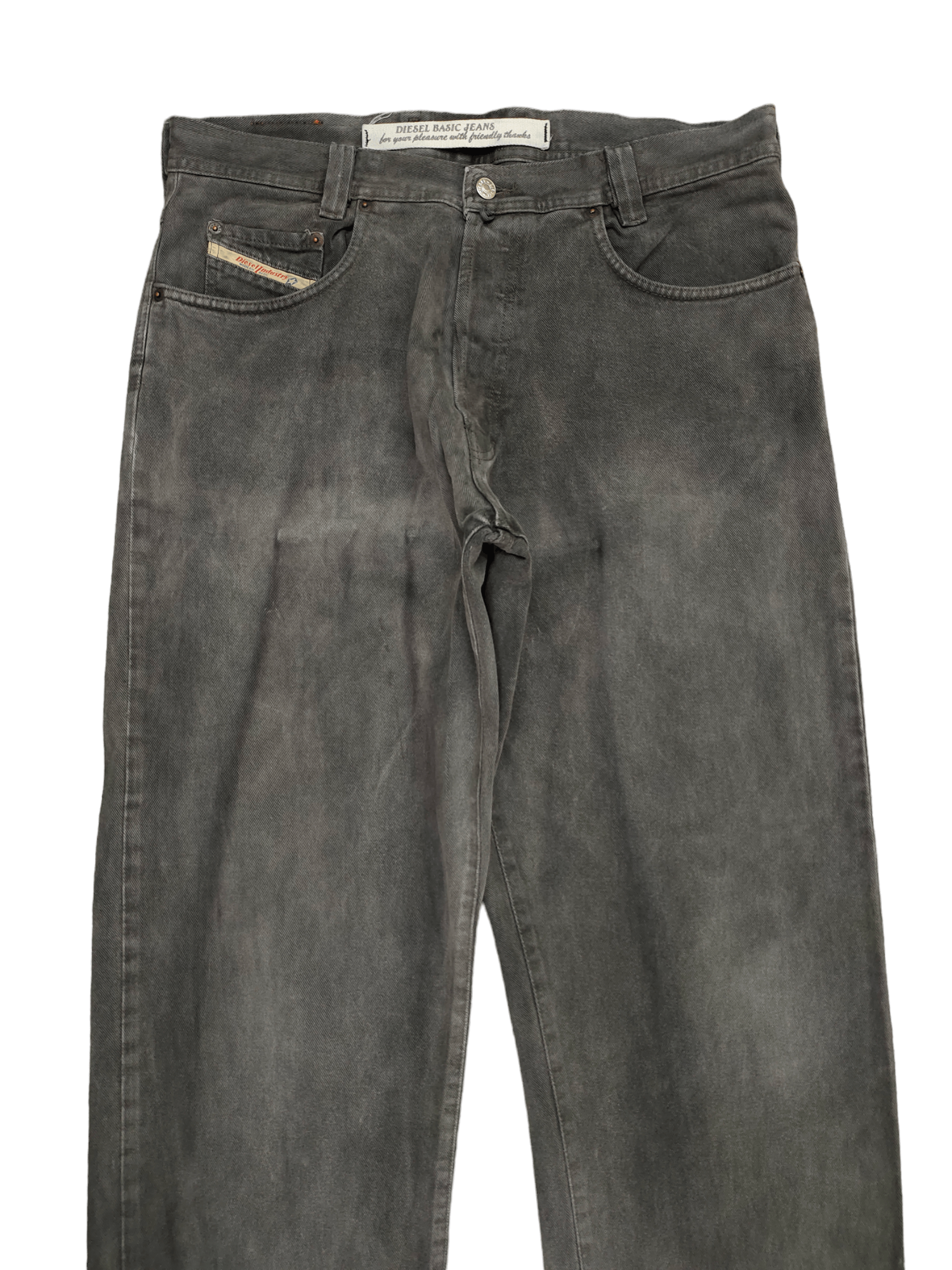Diesel Rare Baggy Jean Diesel Saddle Black Faded Wide Leg Denim Y2k Size US 36 / EU 52 - 2 Thumbnail