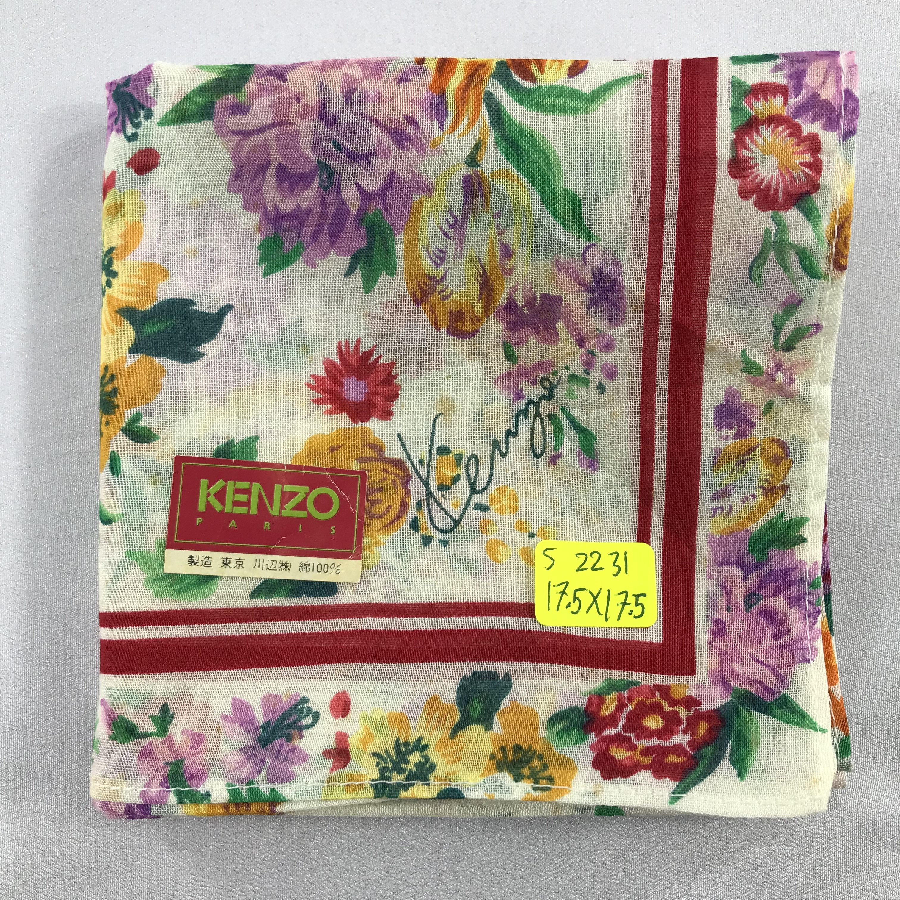 Kenzo × Vintage Kenzo Bandana / Handkerchief / Neckerchief - S2231 Size ONE SIZE - 5 Thumbnail