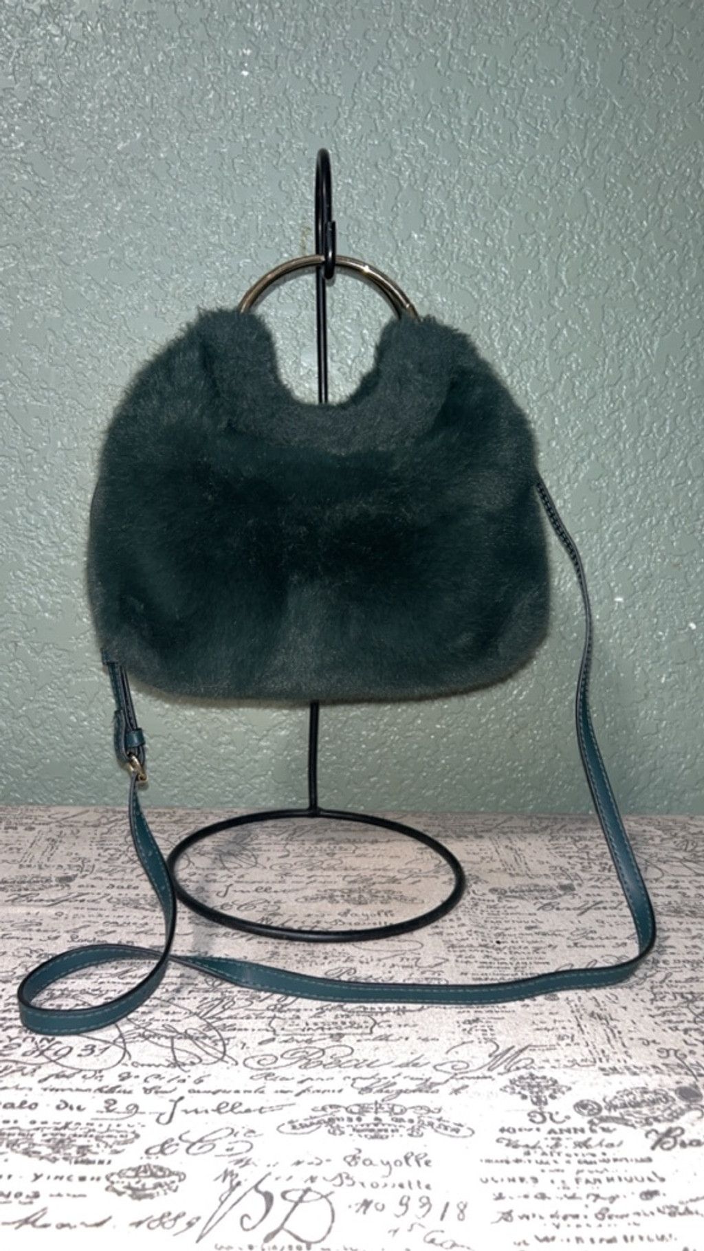 Other Women's A New Day Mini Bag One Size Dark Green faux fur Size ONE SIZE - 1 Thumbnail