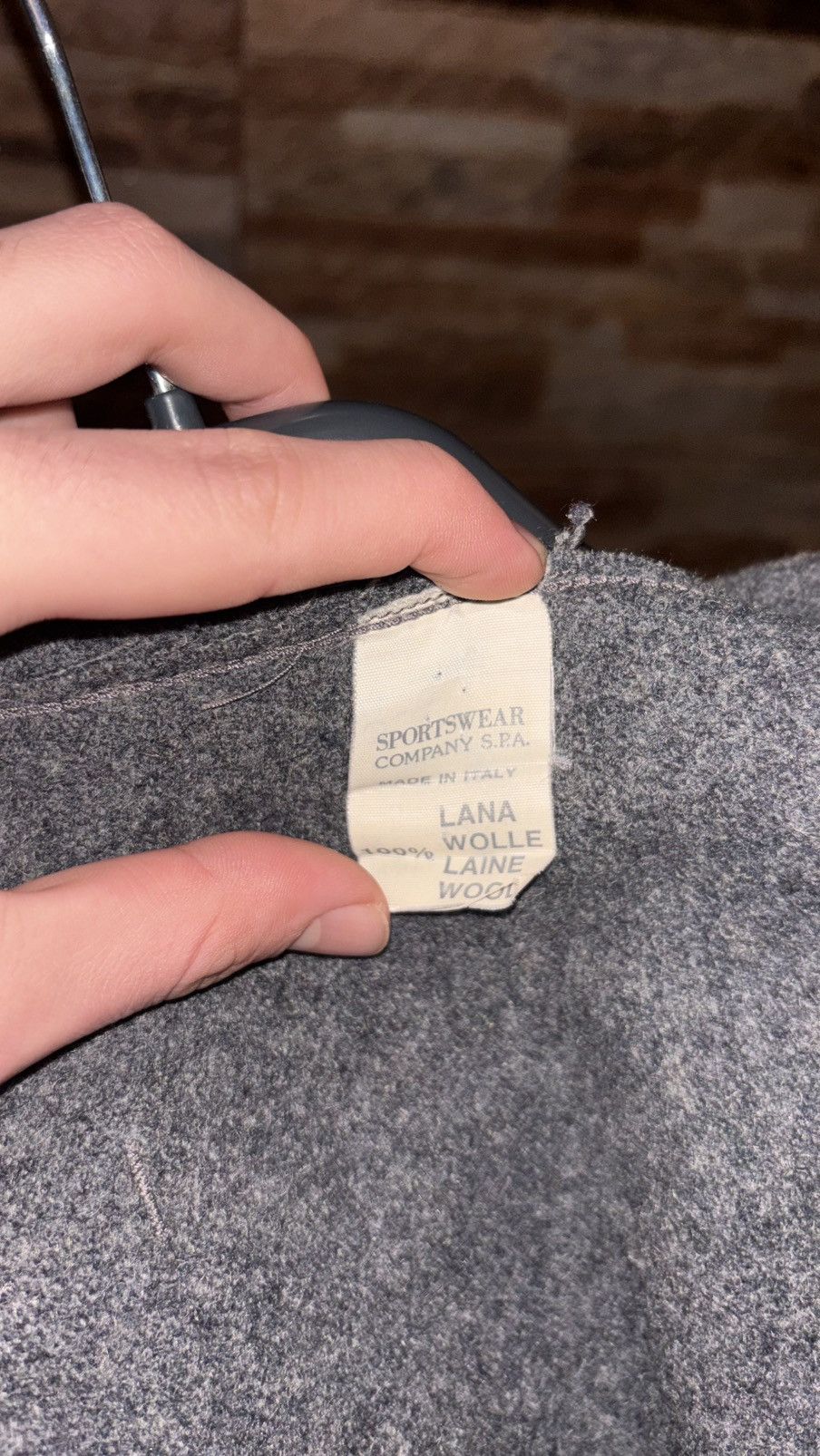 Stone Island Vintage 1990s Stone Island Wool Hooded Jacket Size US L / EU 52-54 / 3 - 5 Thumbnail