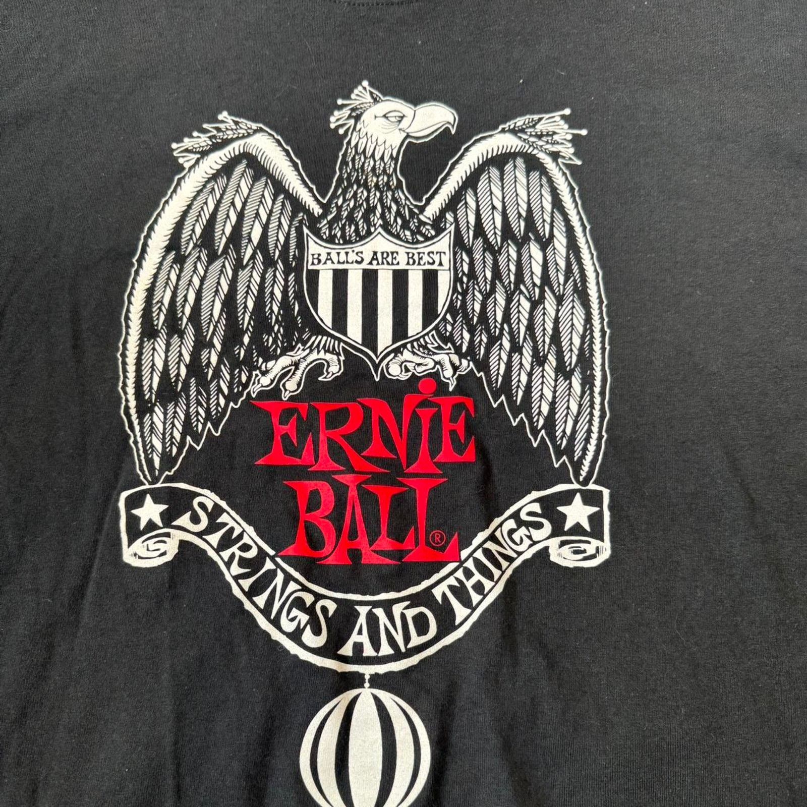 Fender × Vintage Black Ernie Ball guitar strings and things graphic Tshirt Size US L / EU 52-54 / 3 - 2 Thumbnail