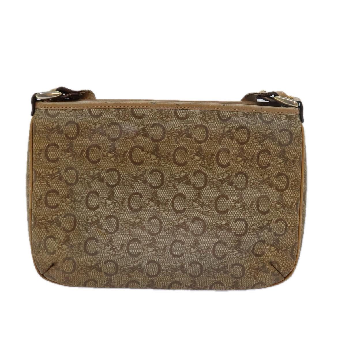 Celine CELINE C Macadam Canvas Shoulder Bag Leather Beige Size ONE SIZE - 3 Thumbnail